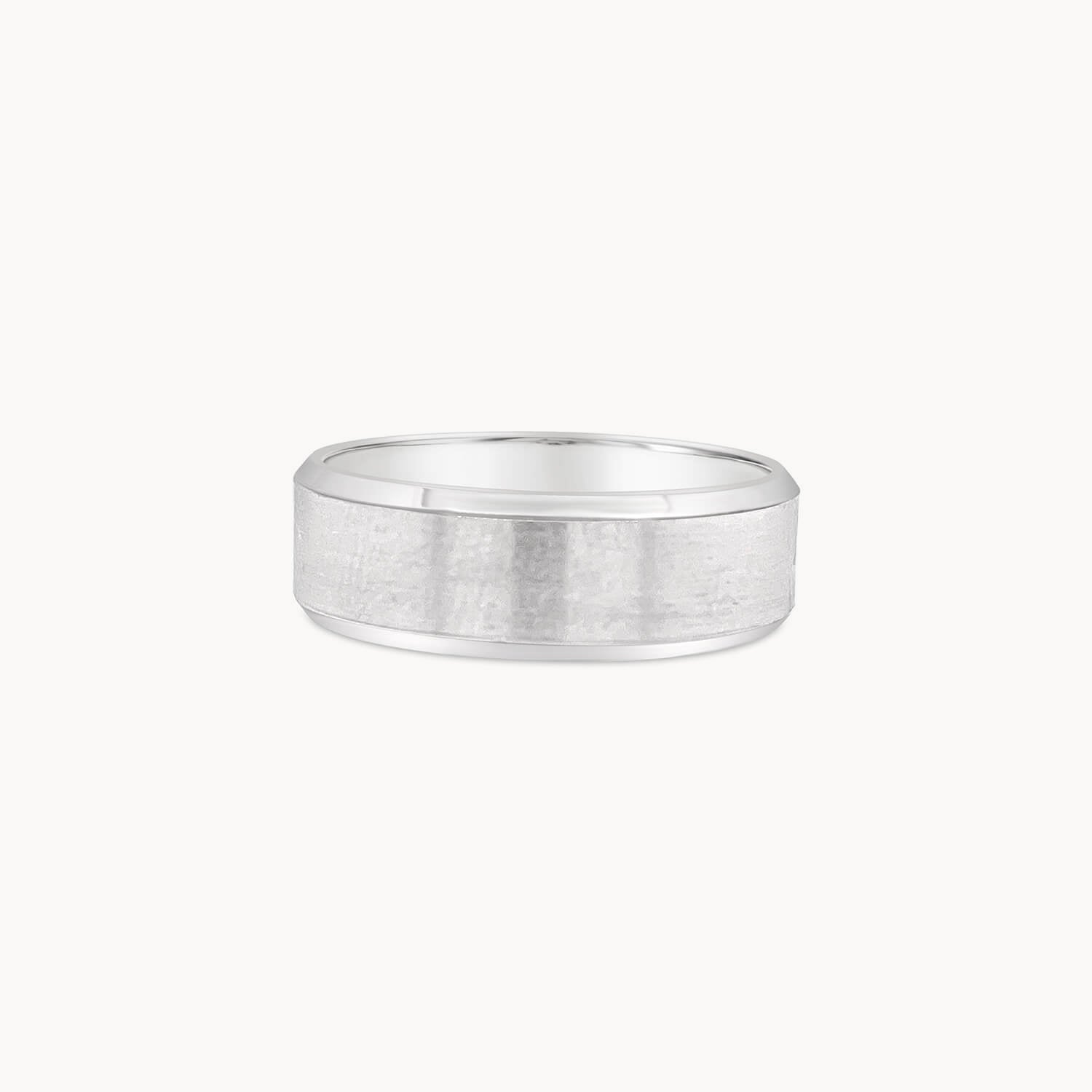 7mm Matte Center with Beveled Edges Band