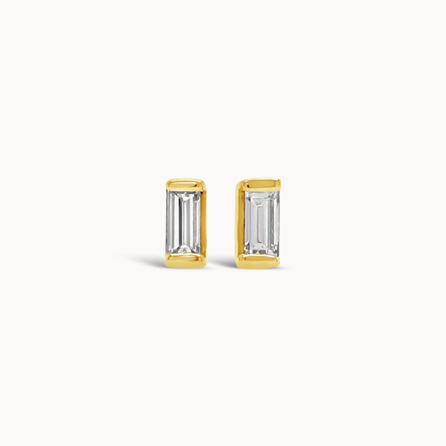 Petite Baguette Diamond Stud Earrings