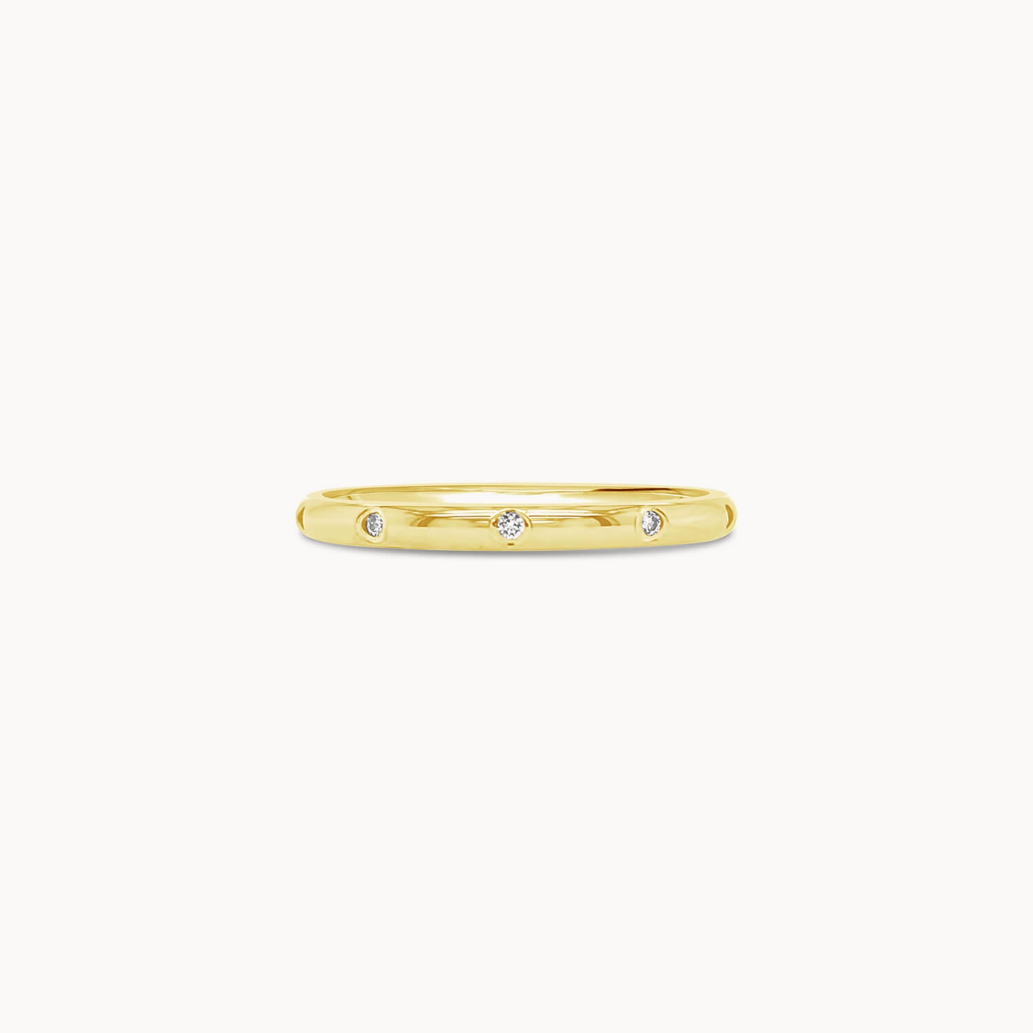 Rounded Flush Set Diamond Eternity Band