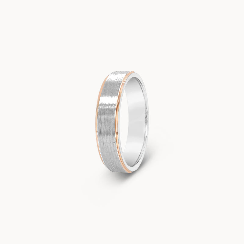 Platinum & 14k Rose Gold Band