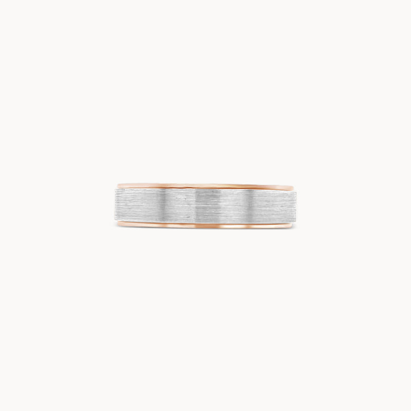 Platinum & 14k Rose Gold Band