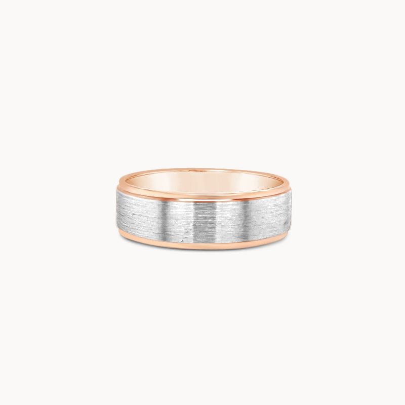 Platinum & 14k Rose Gold Band