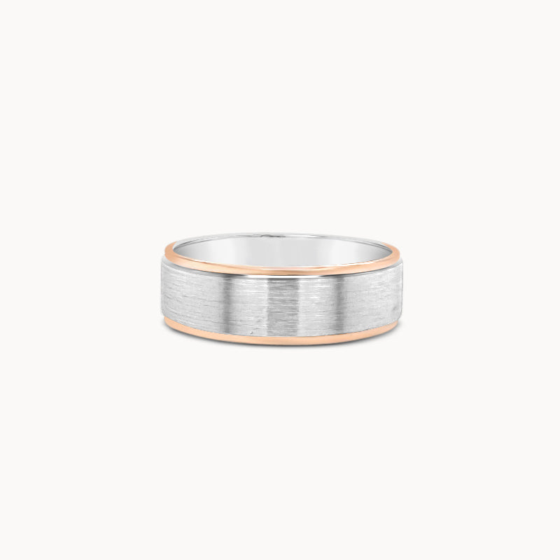 Platinum & 14k Rose Gold Band