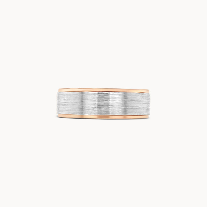 Platinum & 14k Rose Gold Band