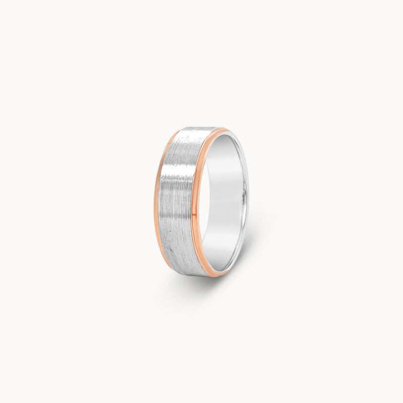 Platinum & 14k Rose Gold Band