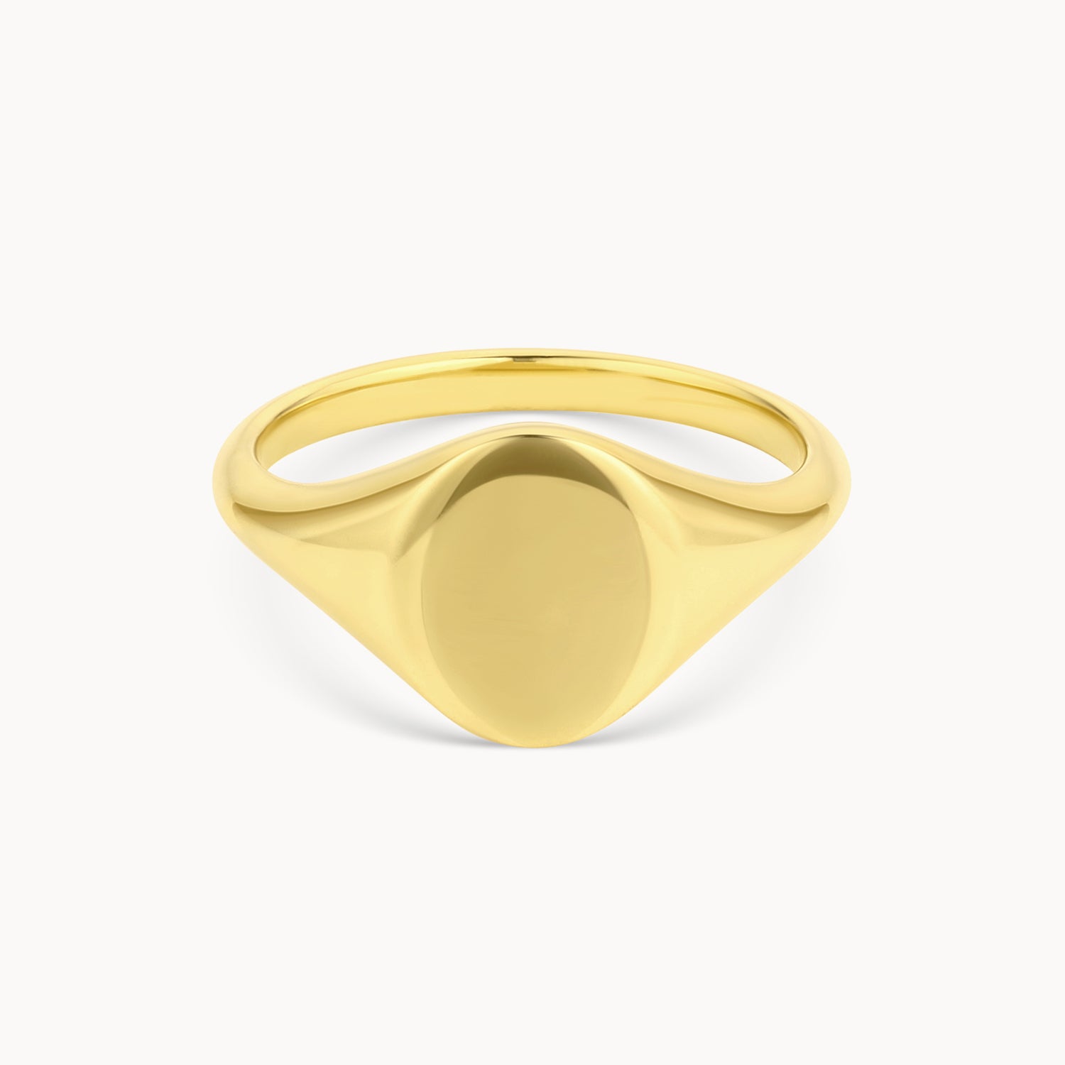 Engravable Oval Signet Ring