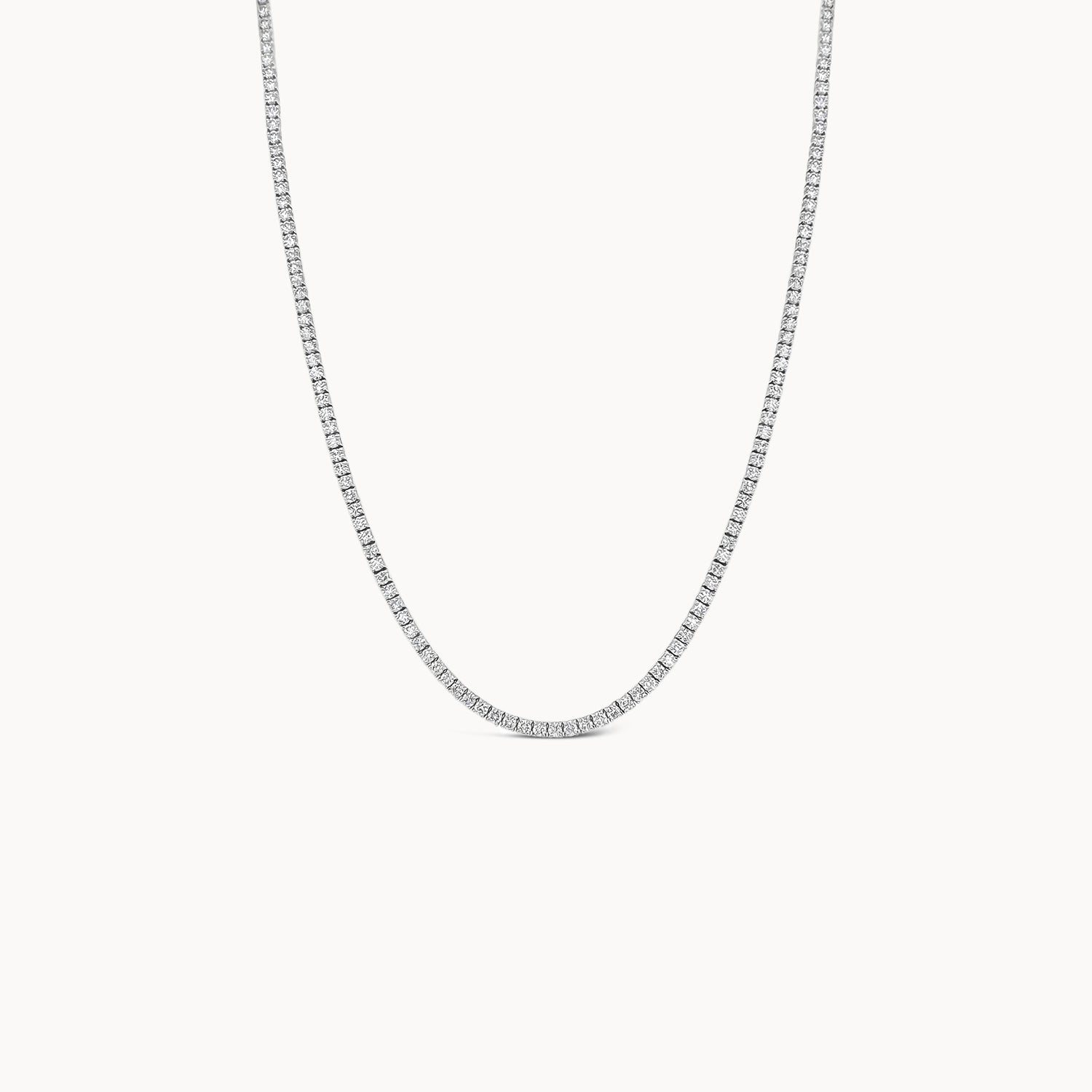 Natural Diamond Tennis Necklace