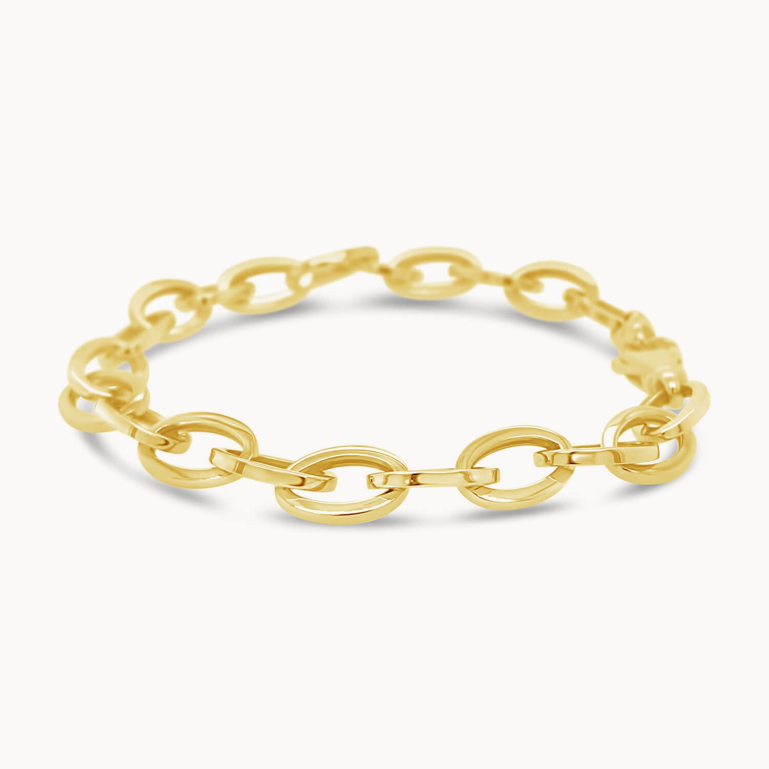 Gold Oval Link Bracelet