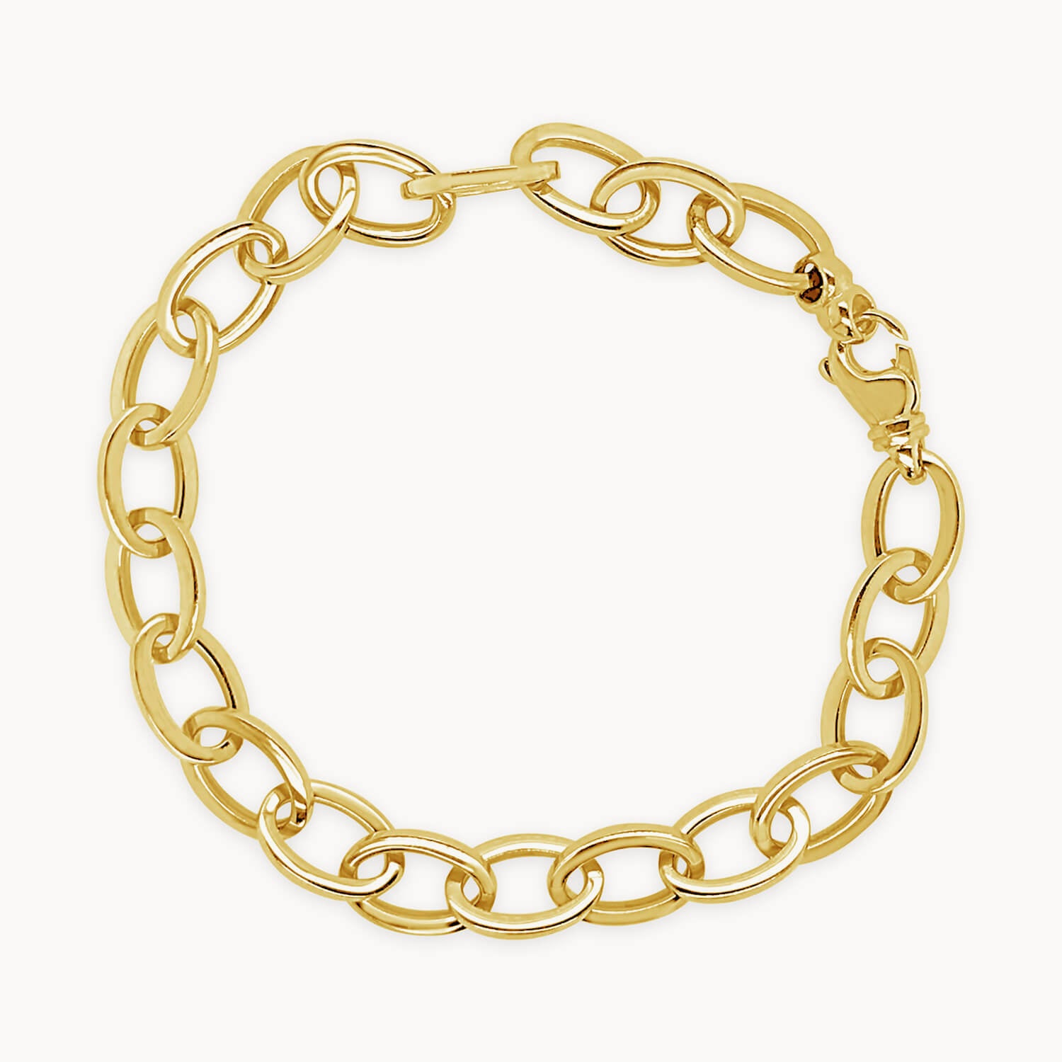 Gold Oval Link Bracelet