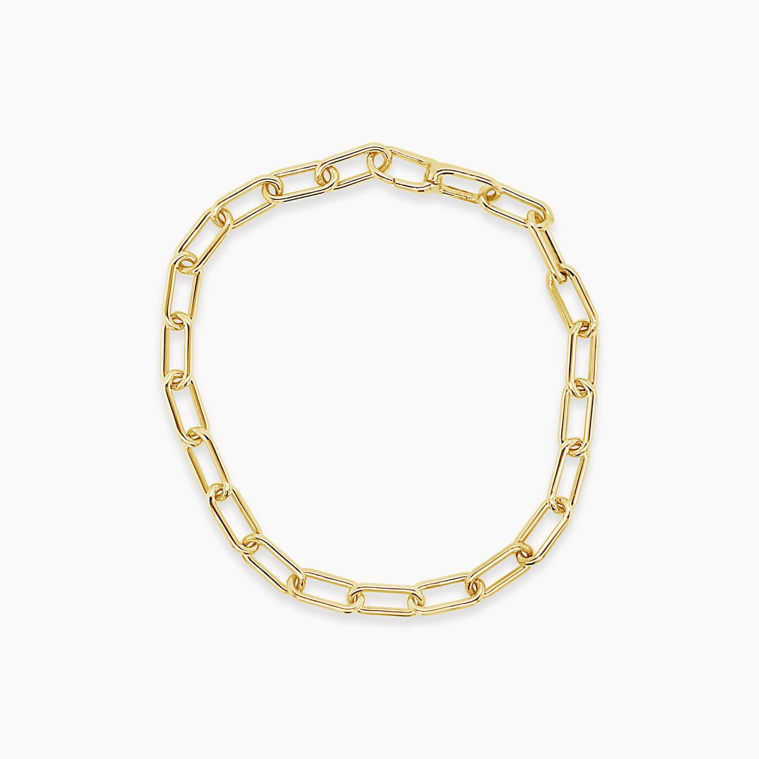 Gold Paperclip Link Bracelet