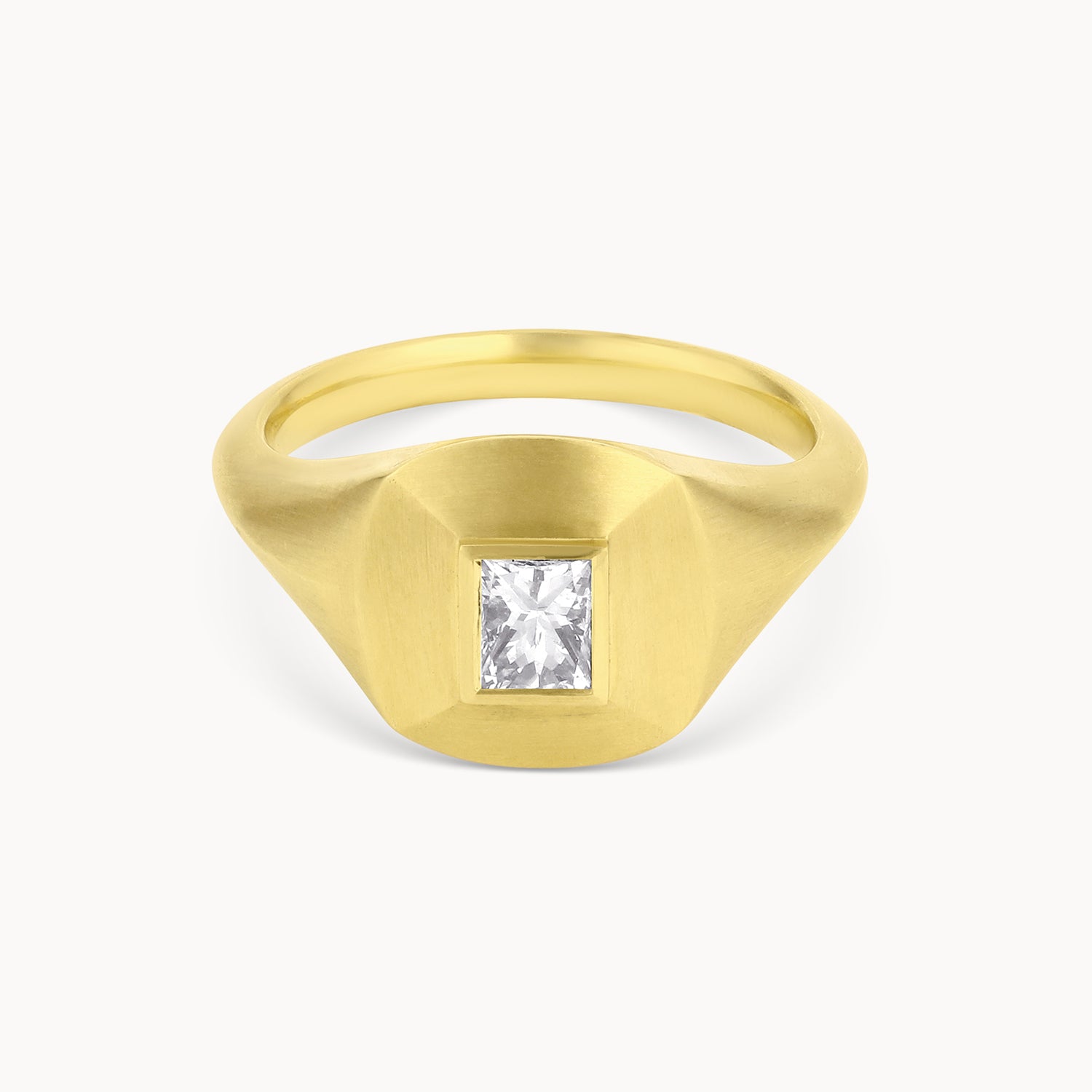 Princess Cut Diamond Signet Ring