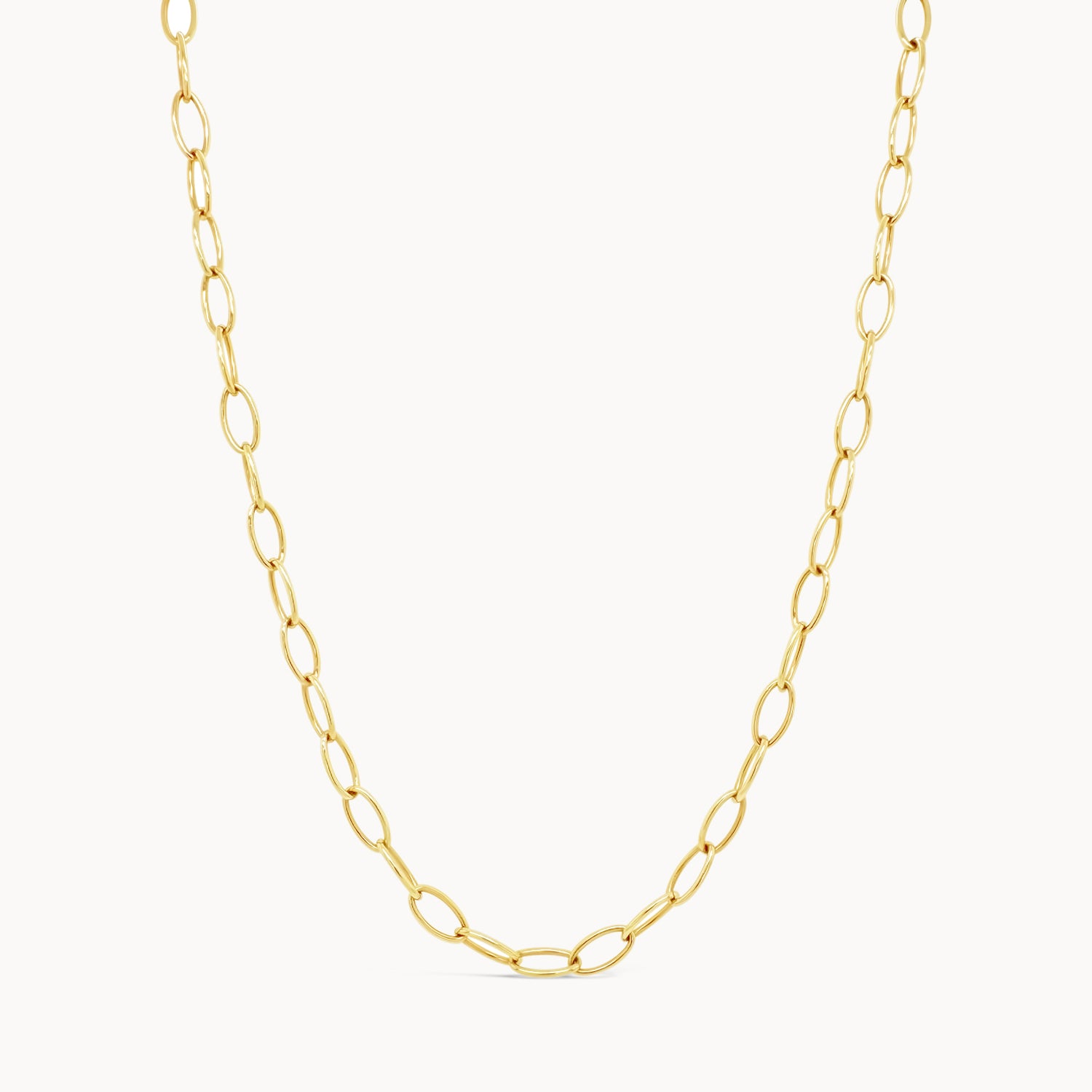 Solid Oval Link Chain