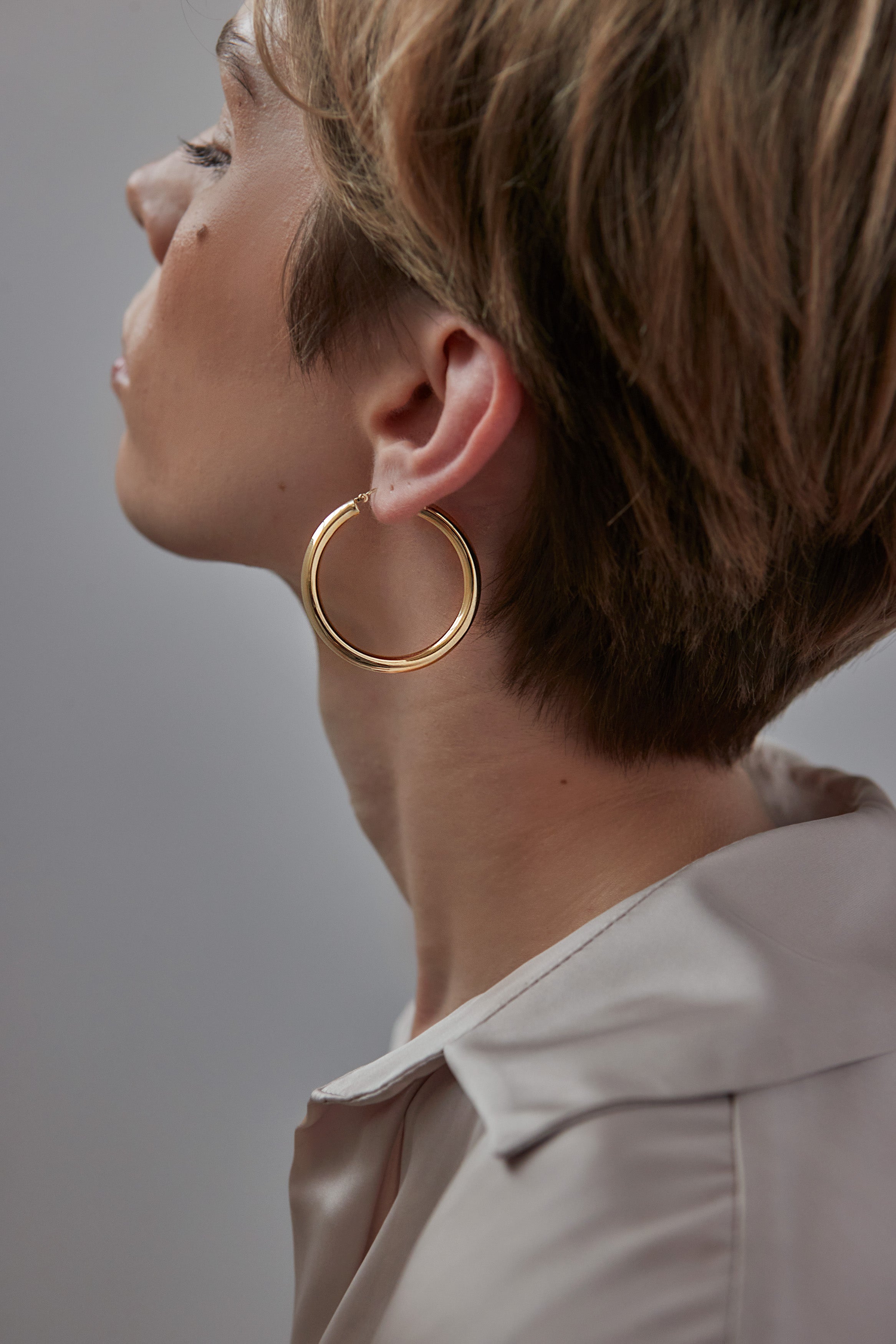 Tube Hoop Earrings