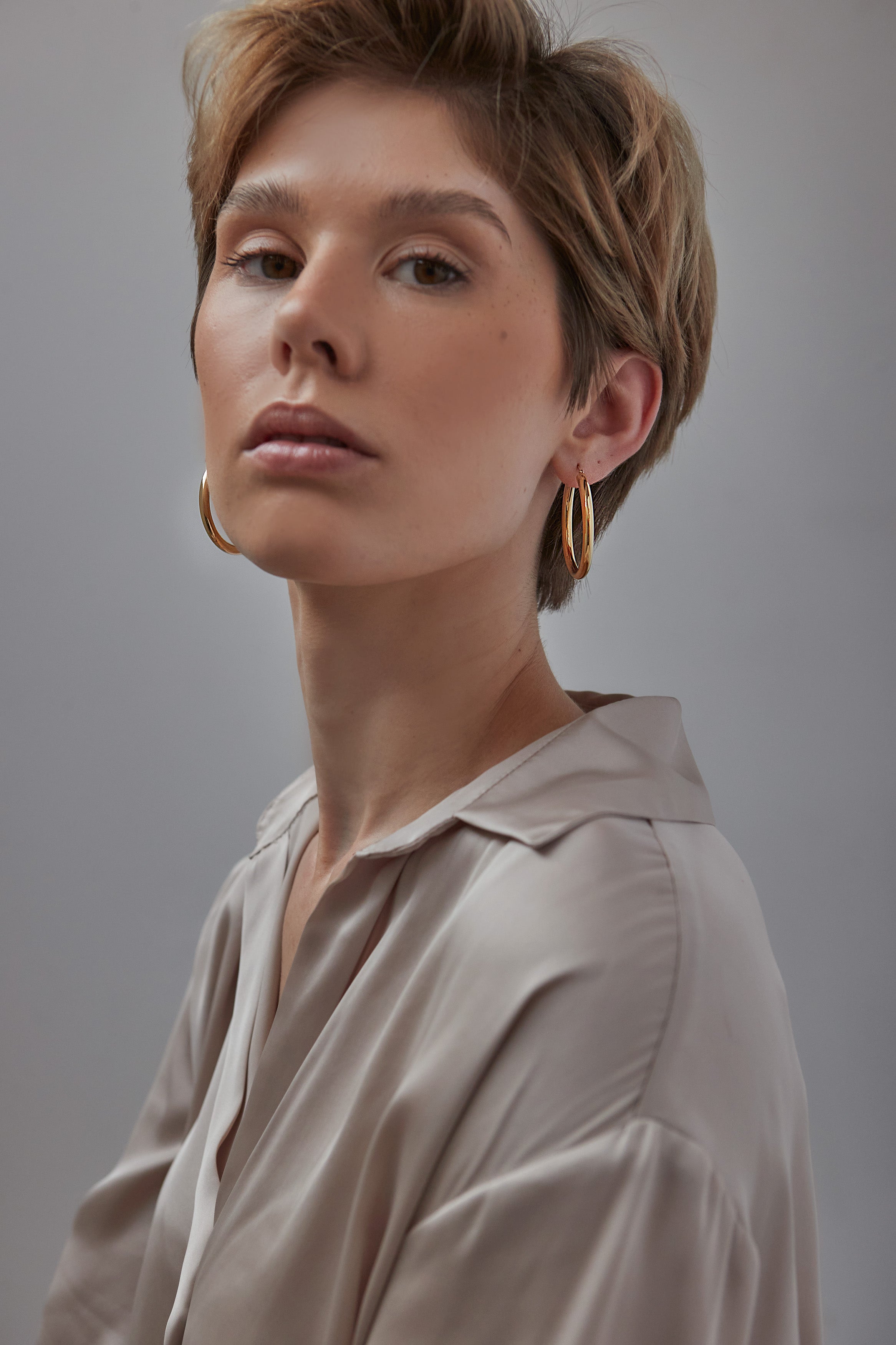 Tube Hoop Earrings