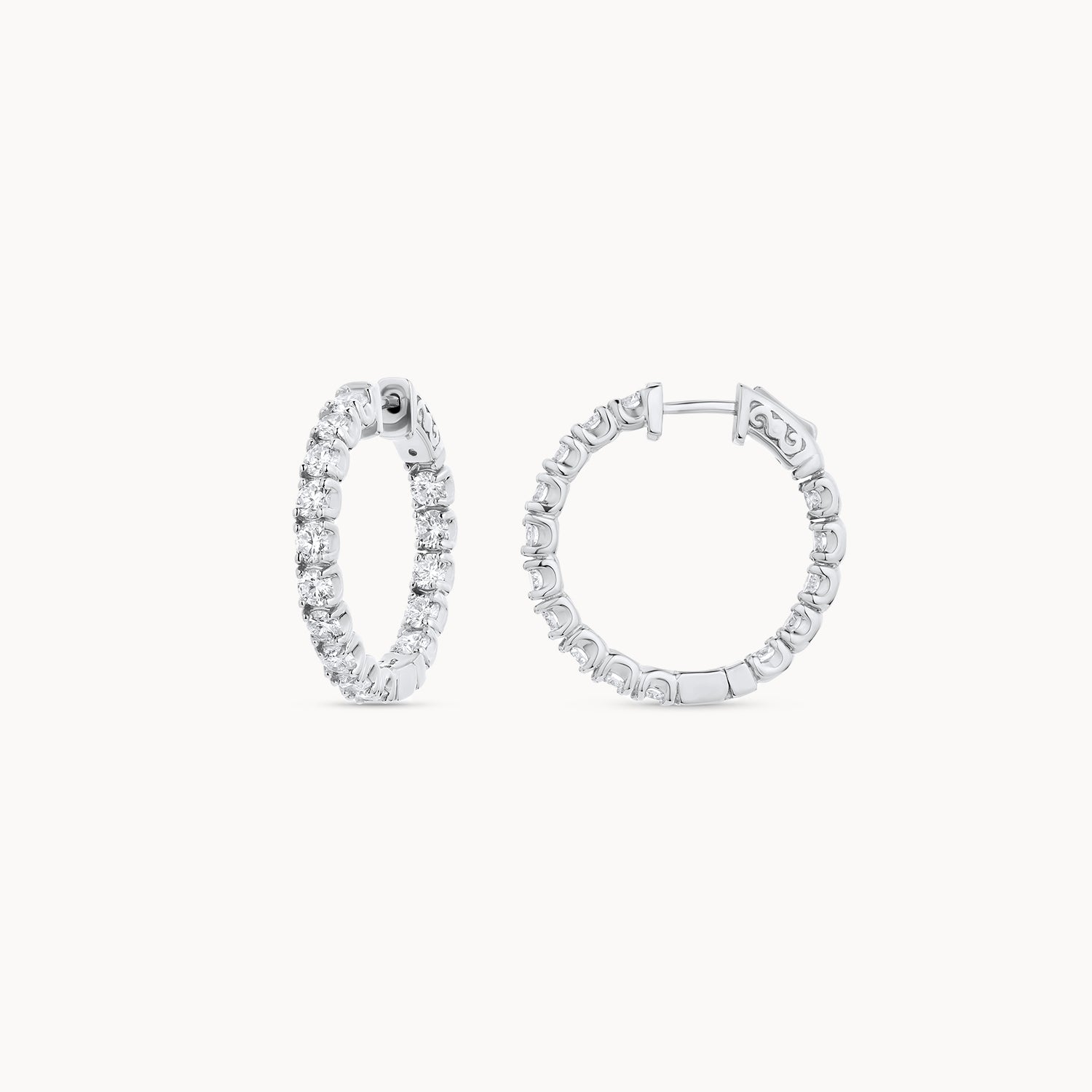 Inside Out Diamond Hoop Earrings