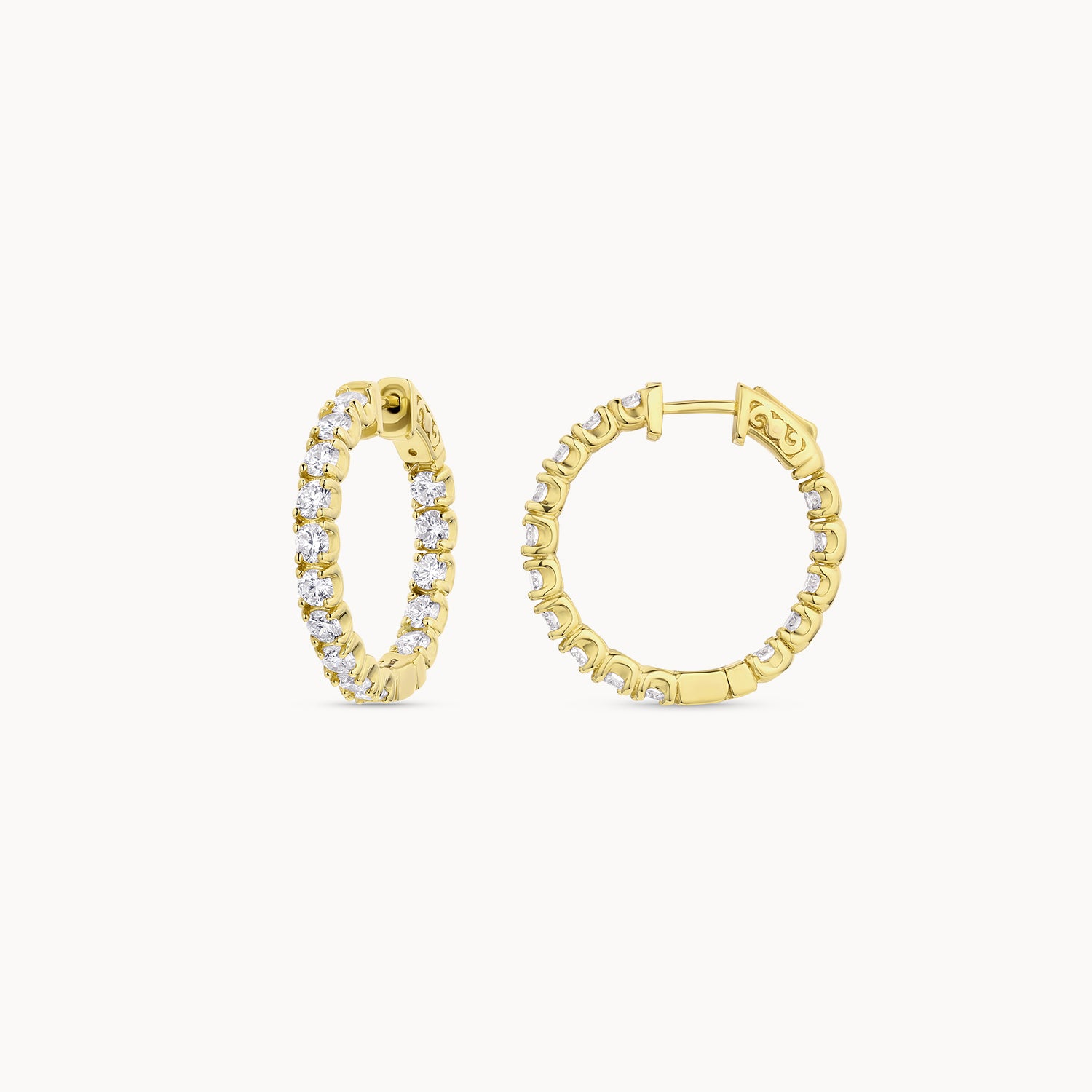 Inside Out Diamond Hoop Earrings