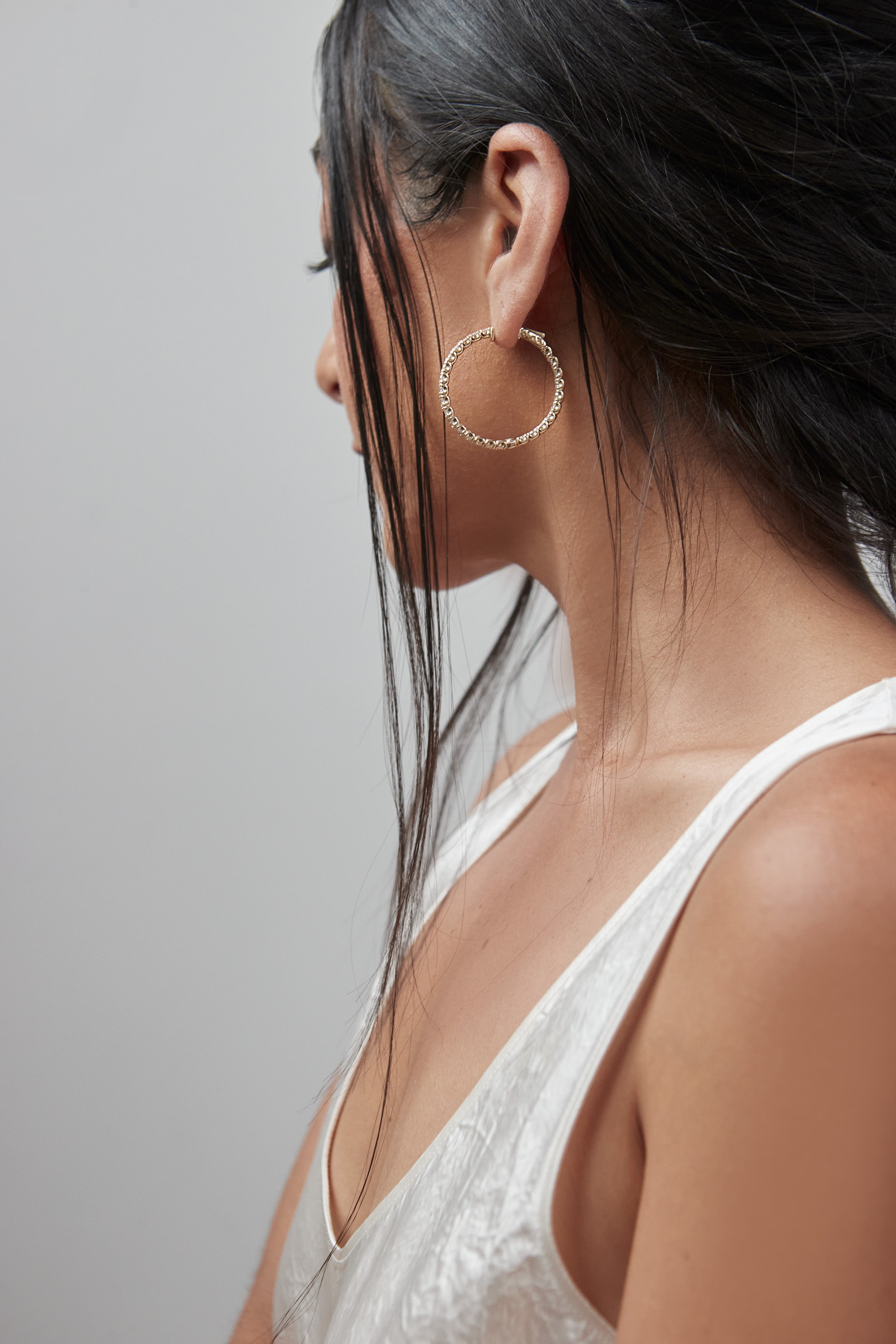 Inside Out Diamond Hoop Earrings