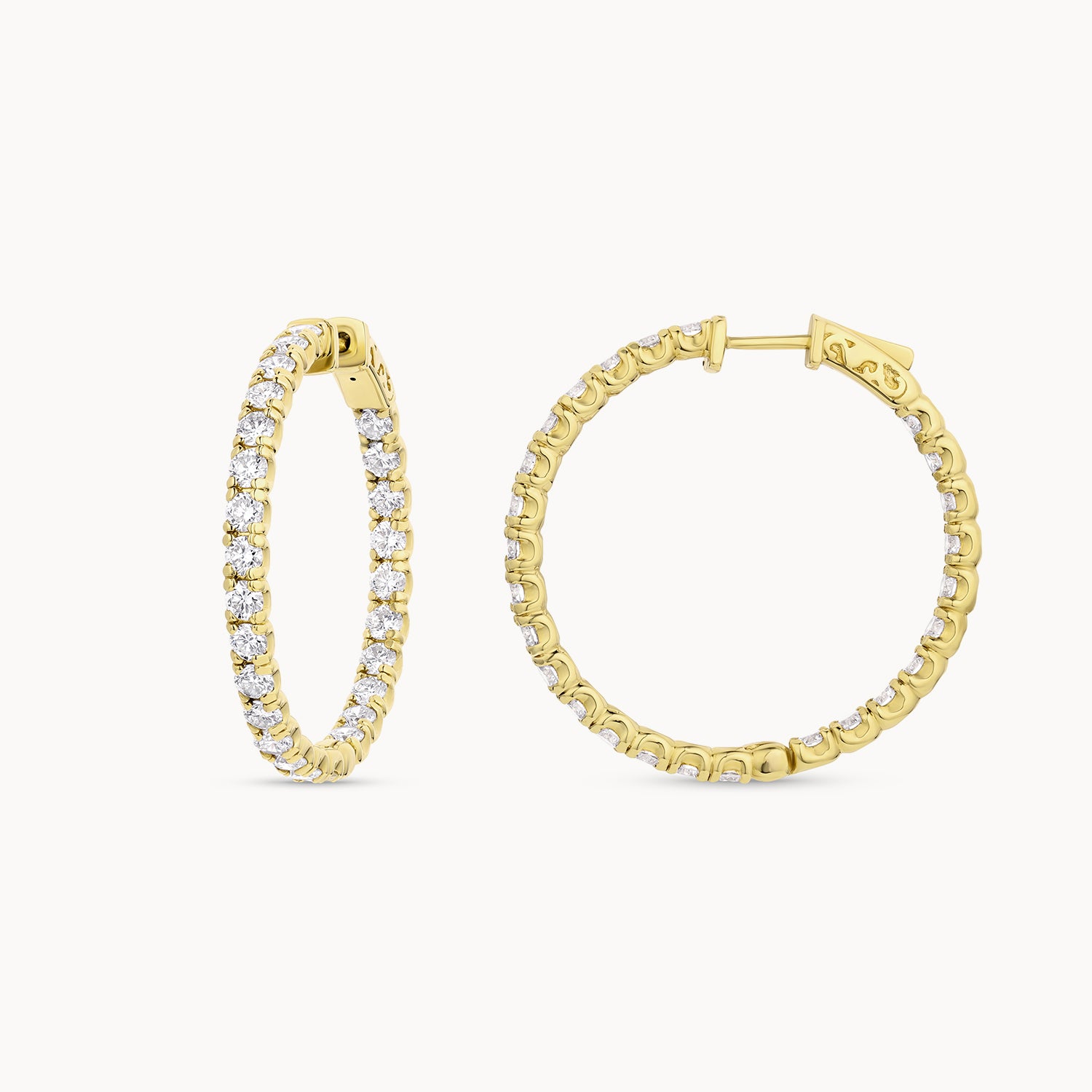 Inside Out Diamond Hoop Earrings