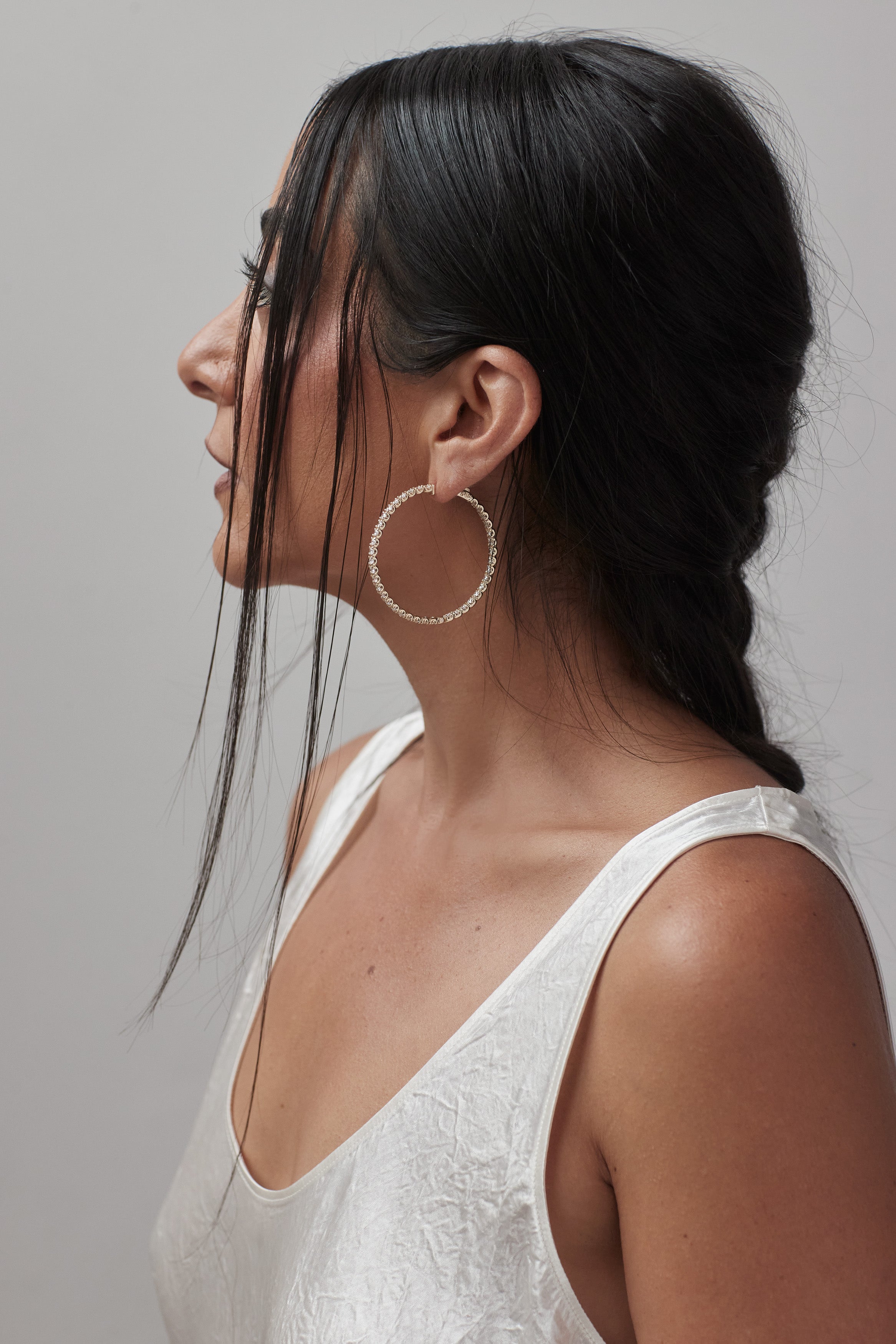 Inside Out Diamond Hoop Earrings