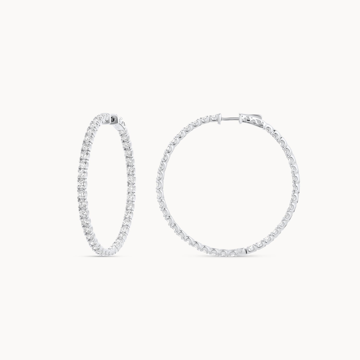 Inside Out Diamond Hoop Earrings