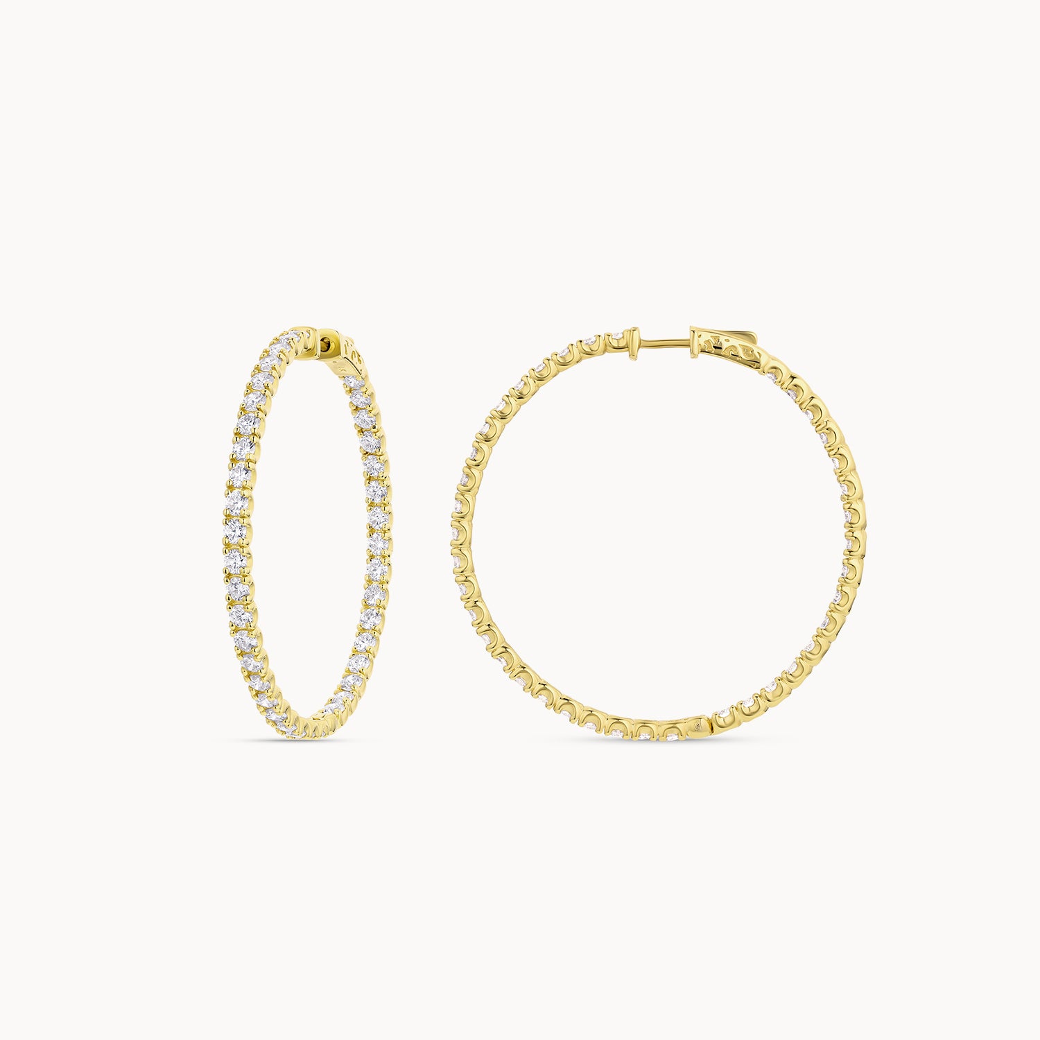 Inside Out Diamond Hoop Earrings