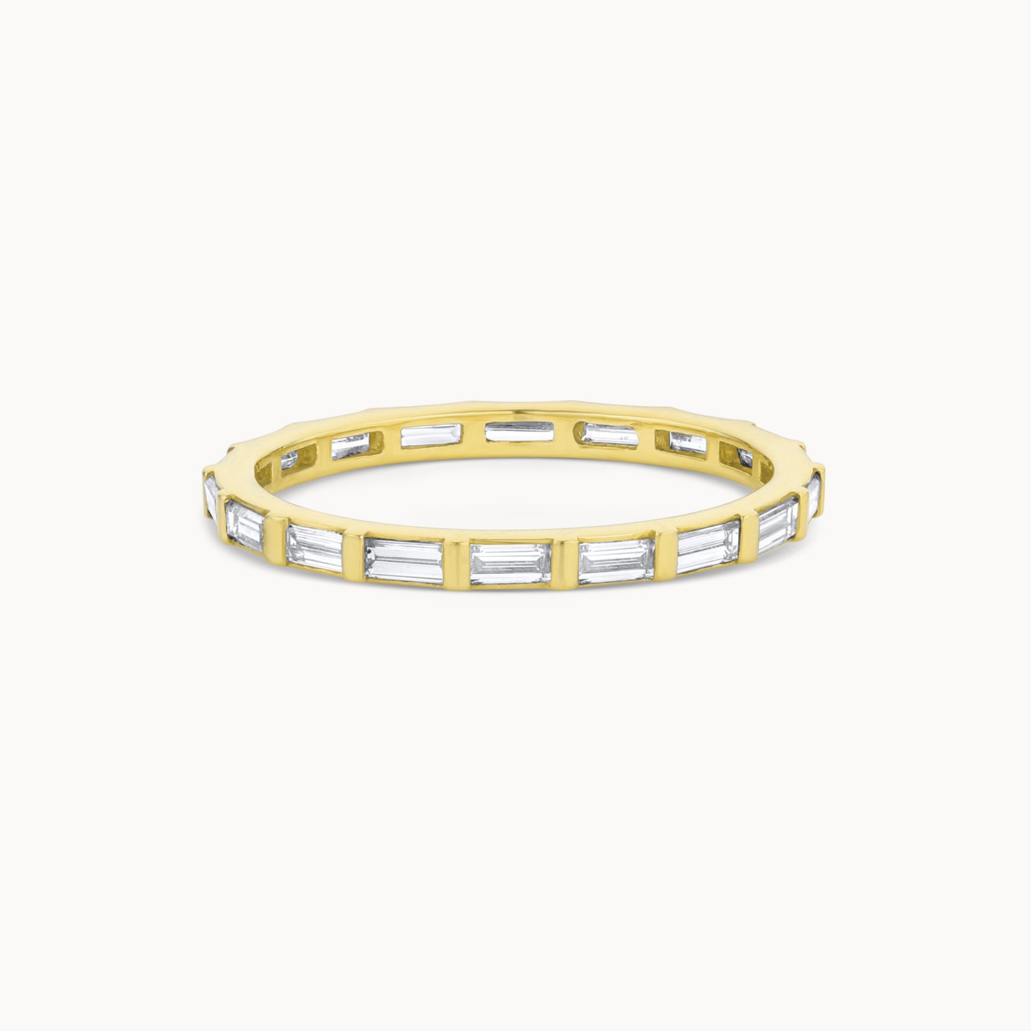 East West Baguette Shared Bar Set Eternity Band