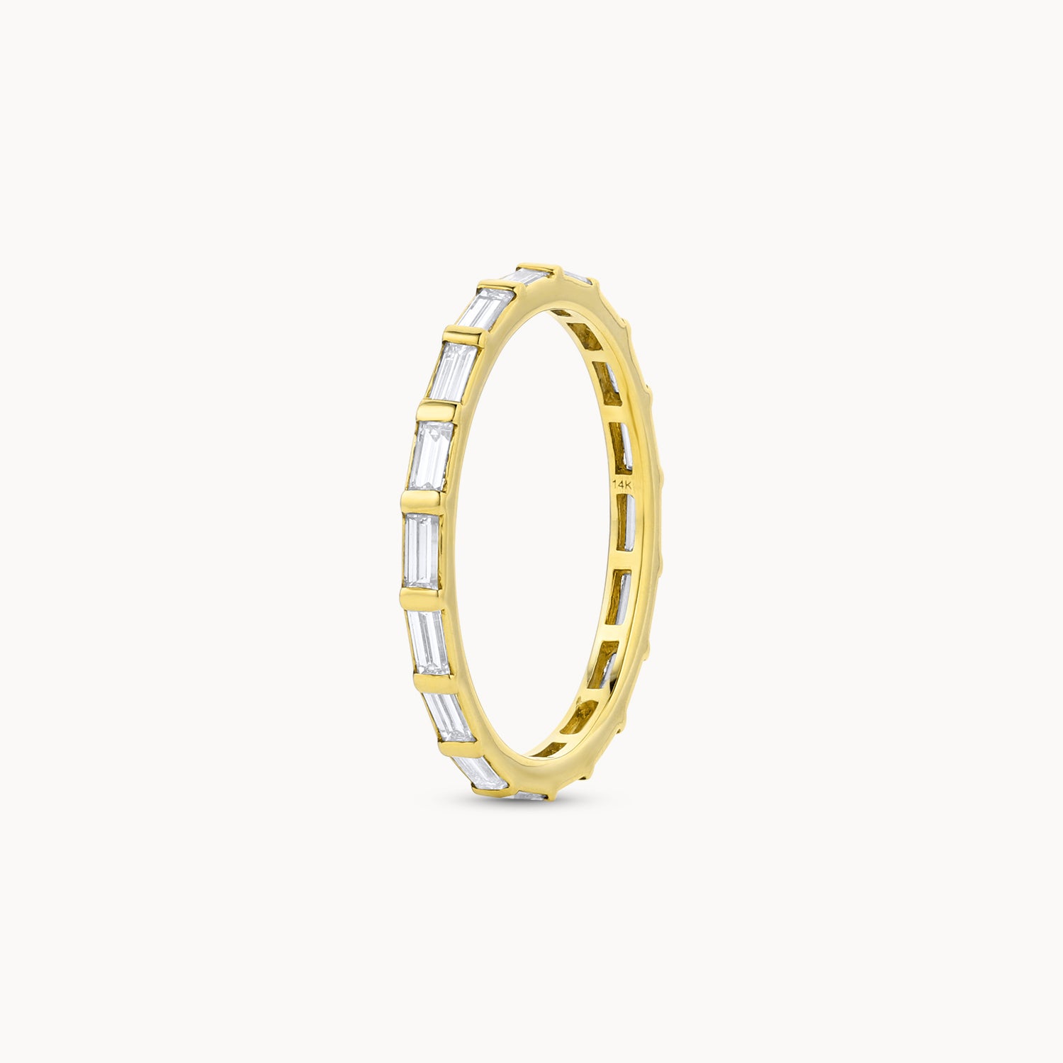 East West Baguette Shared Bar Set Eternity Band