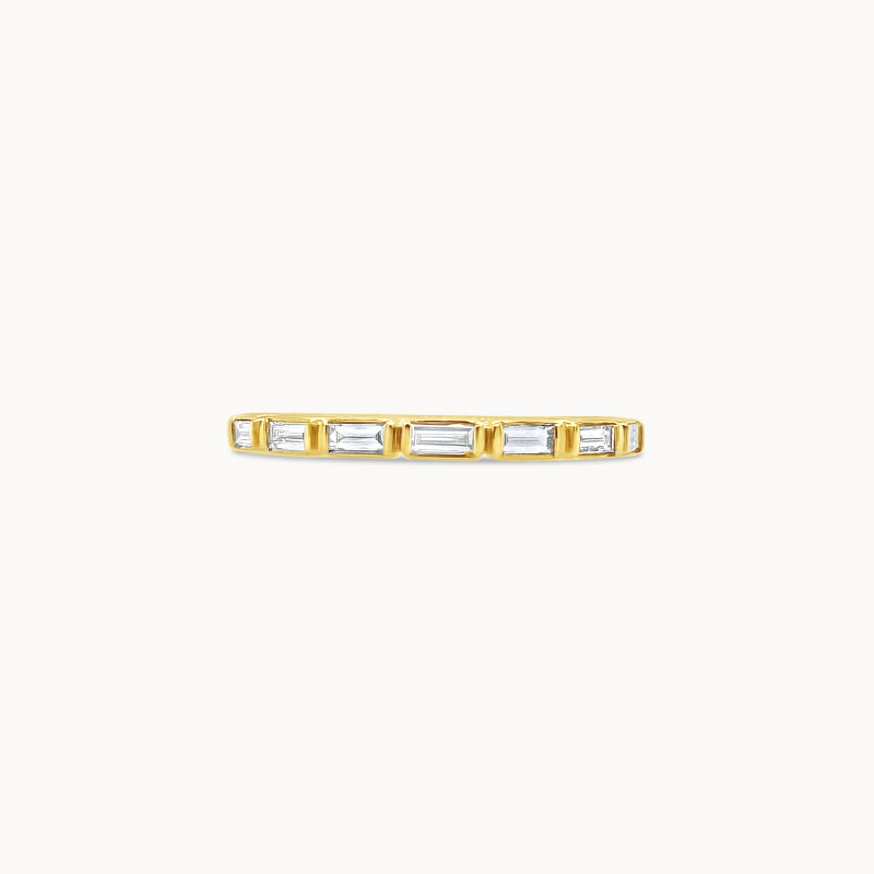 East West Baguette Bar Set Eternity Band