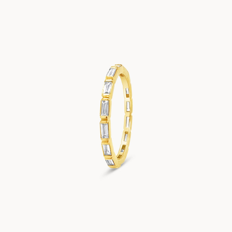 East West Baguette Bar Set Eternity Band