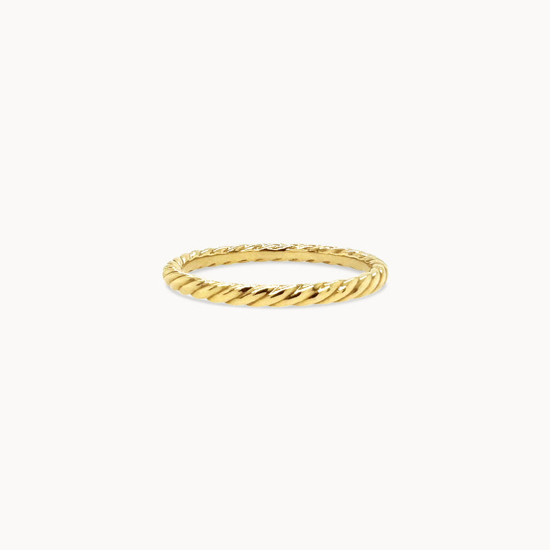 Solid Gold Rope Twist Band