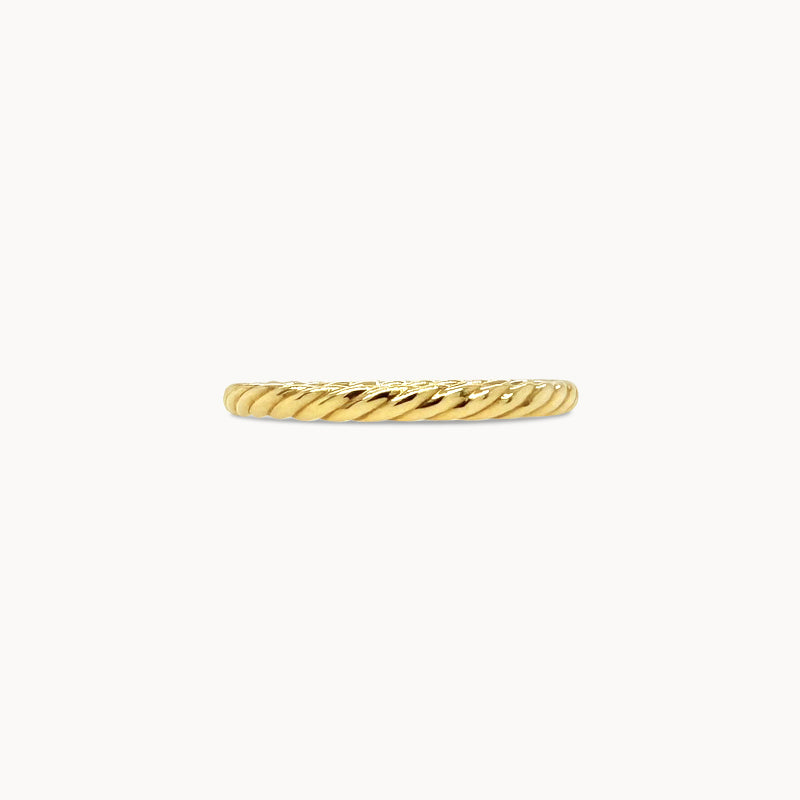 Solid Gold Rope Twist Band