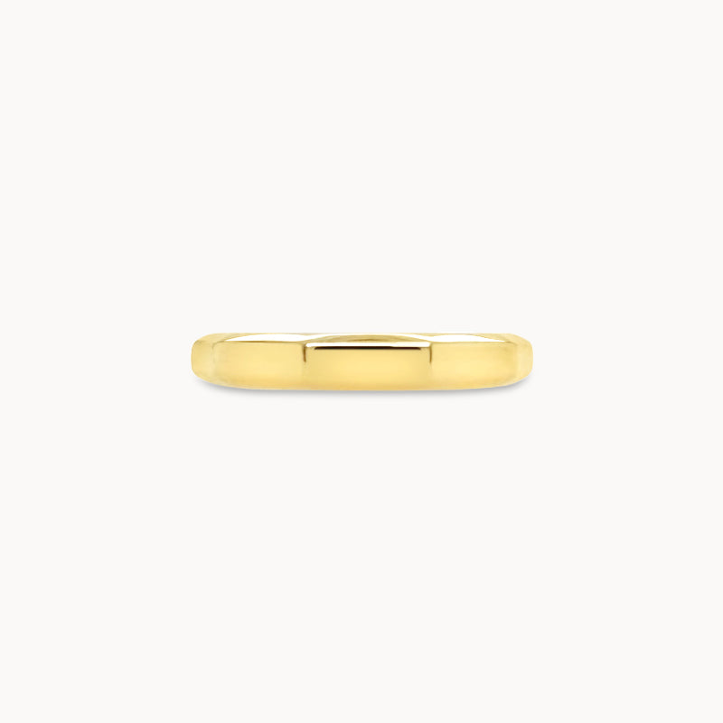 Solid Gold Geometric Decagon Band