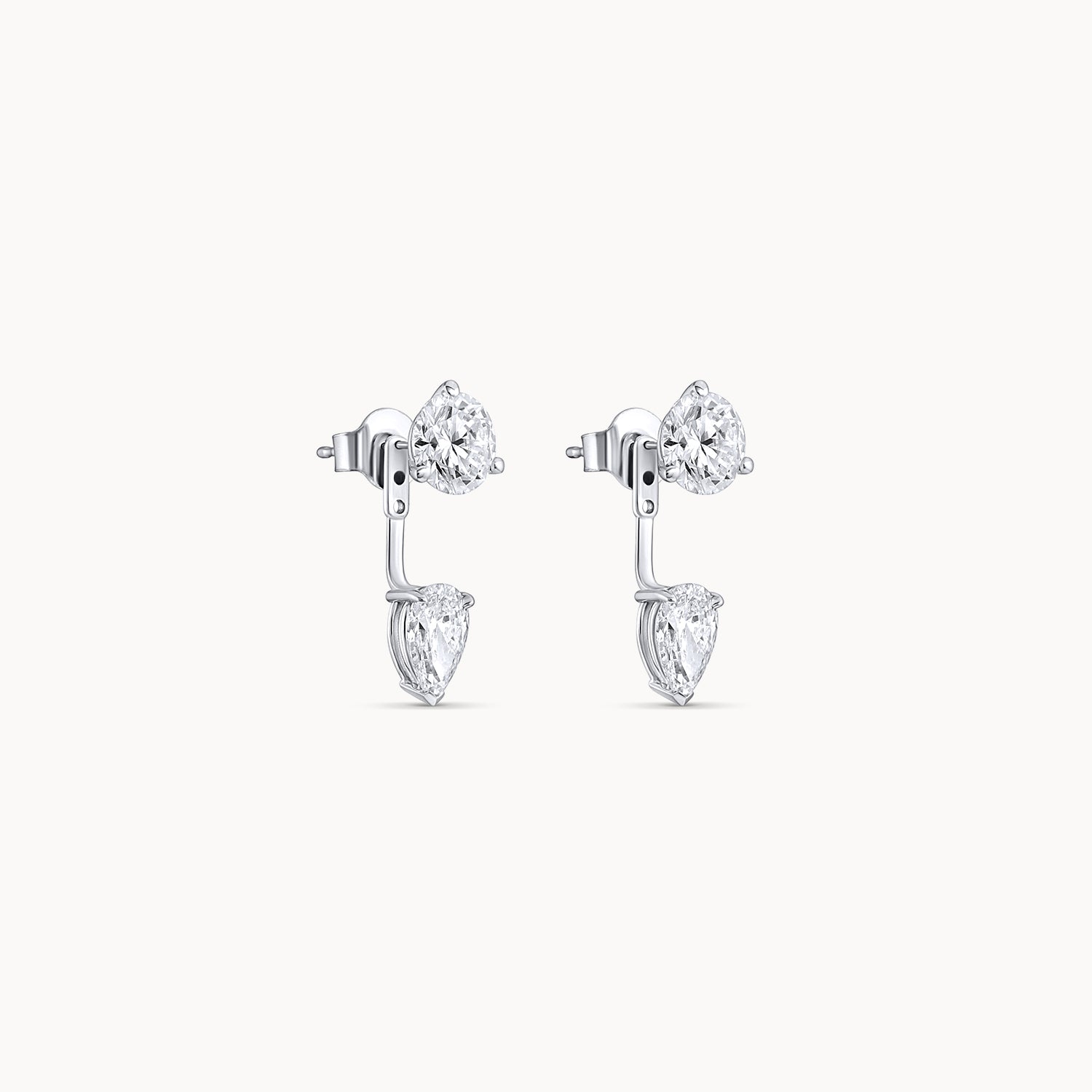 Pear Shaped Diamond Earring Jacket