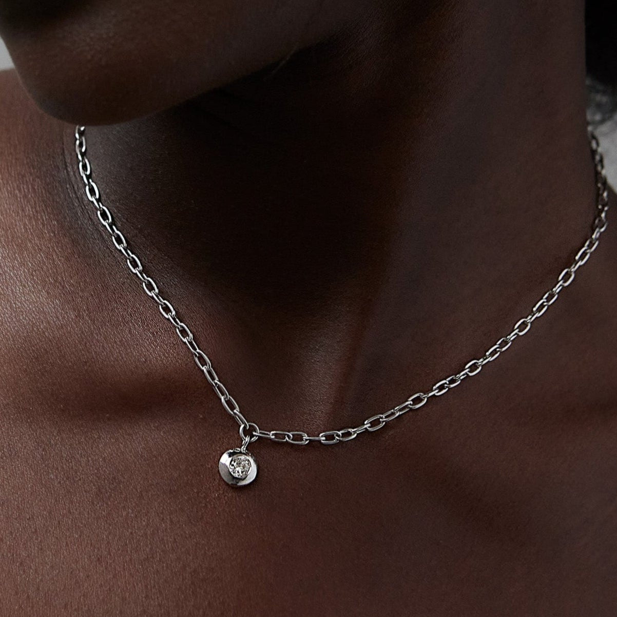 Diamond Bezel Pendant Necklace