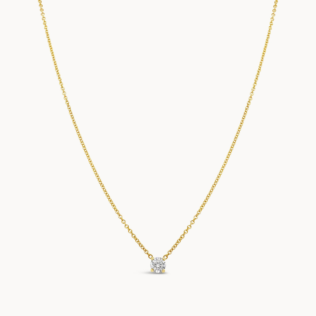 Floating Solitaire Pendant Necklace