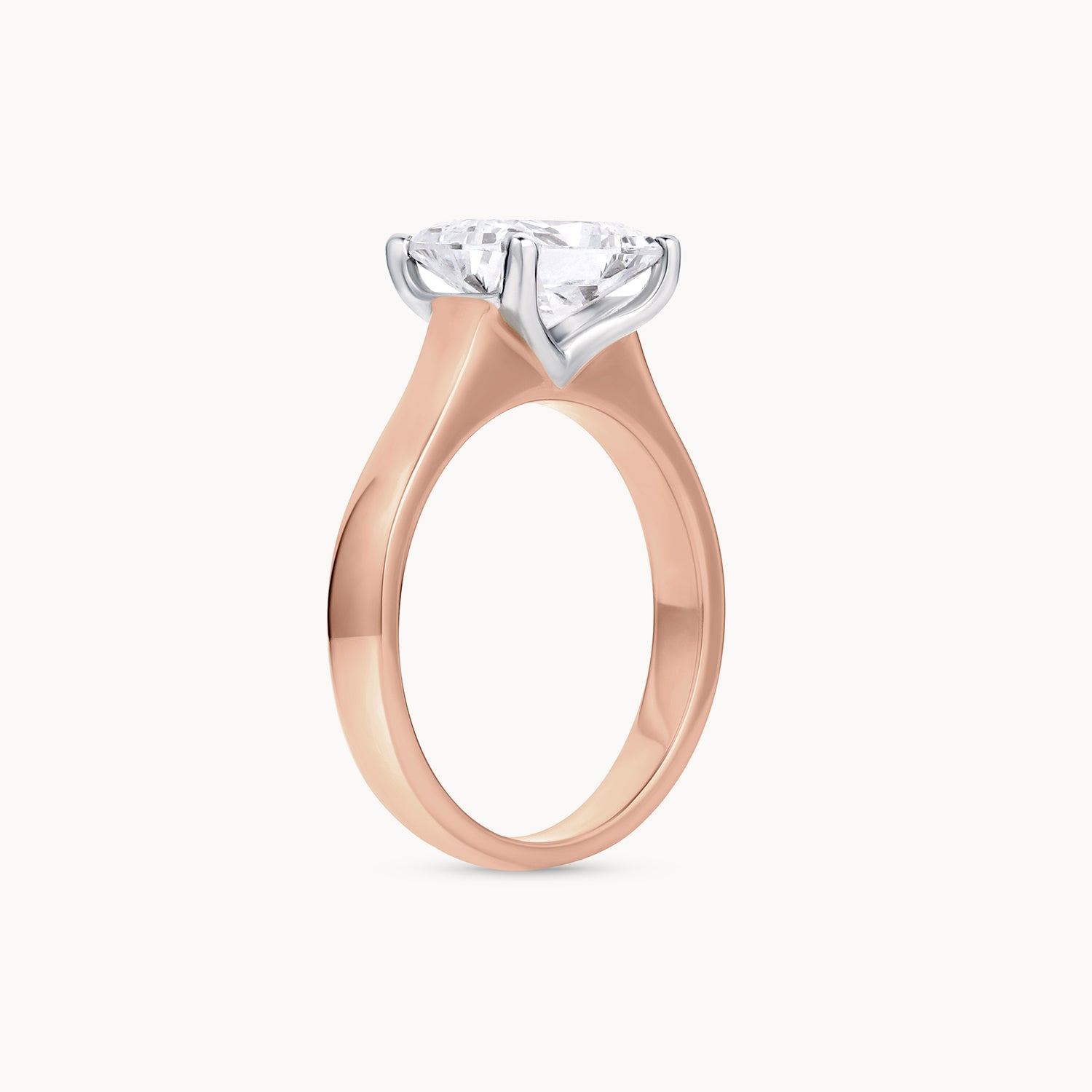 East-West Solitaire Engagement Ring