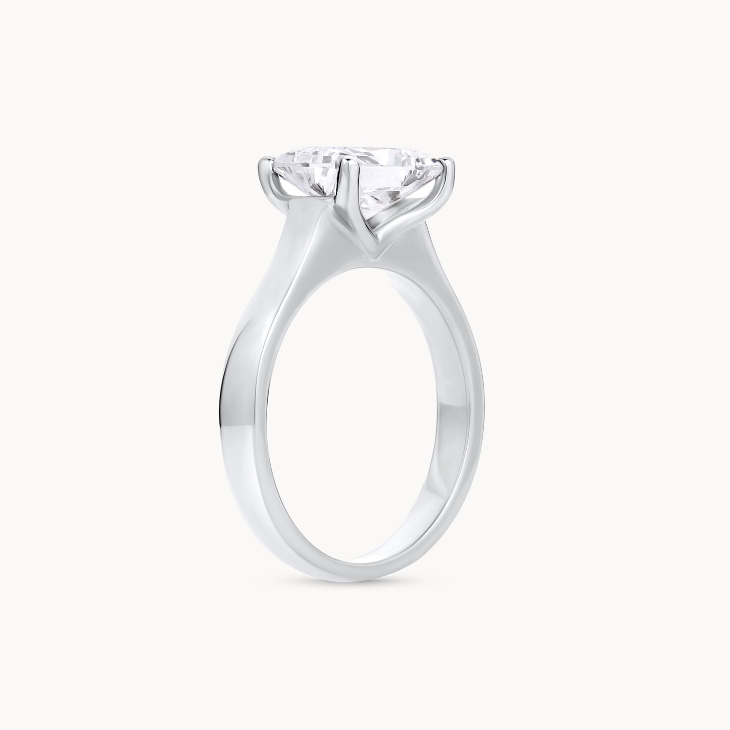 East-West Solitaire Engagement Ring