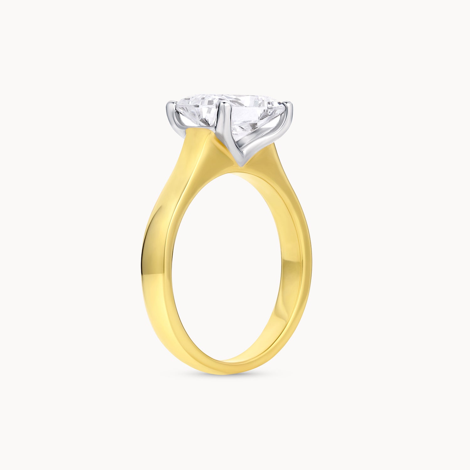 East-West Solitaire Engagement Ring