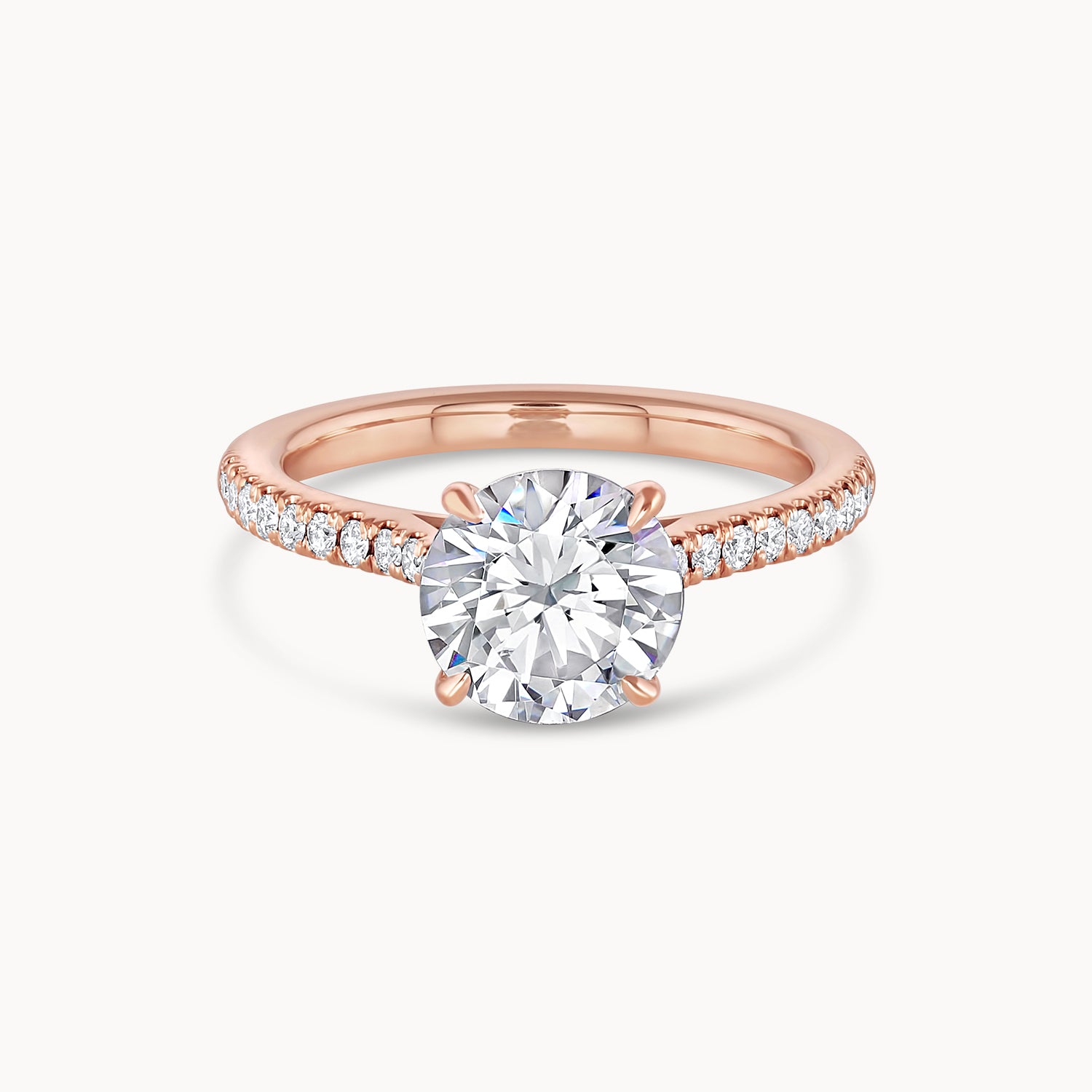 Cathedral Pavé Engagement Ring