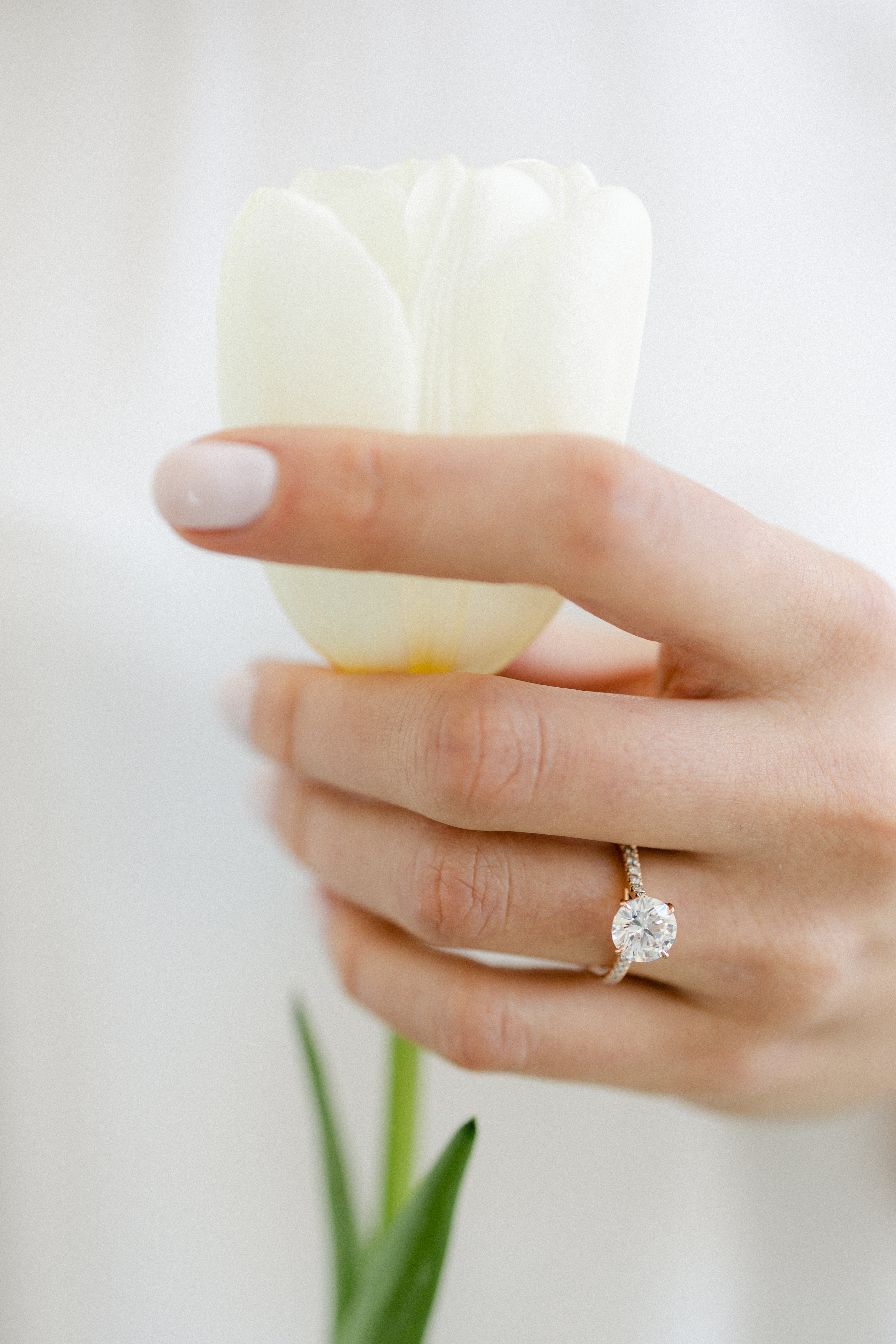 Cathedral Pavé Engagement Ring