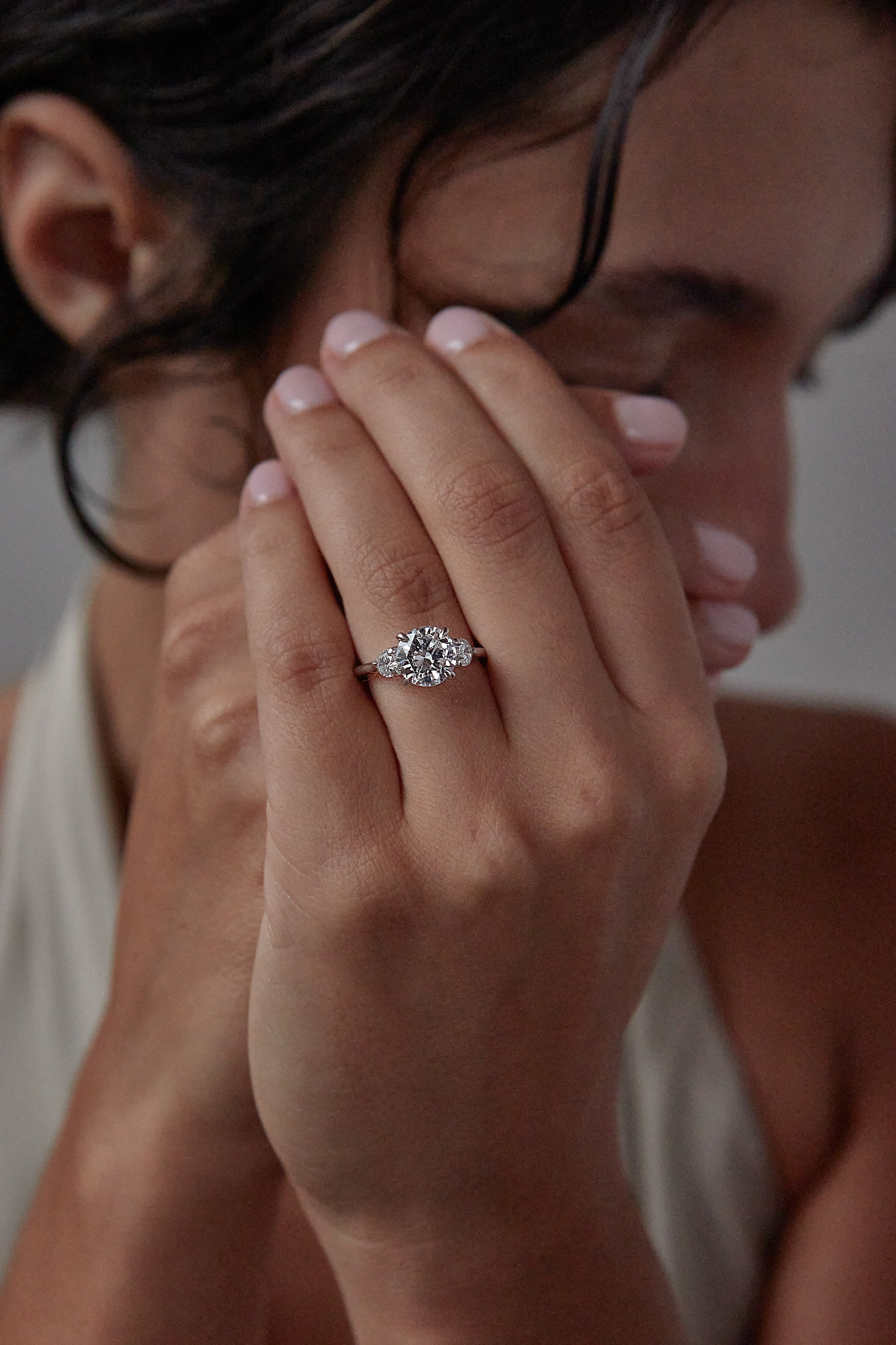 Three Stone Round Brilliant Diamond Engagement Ring