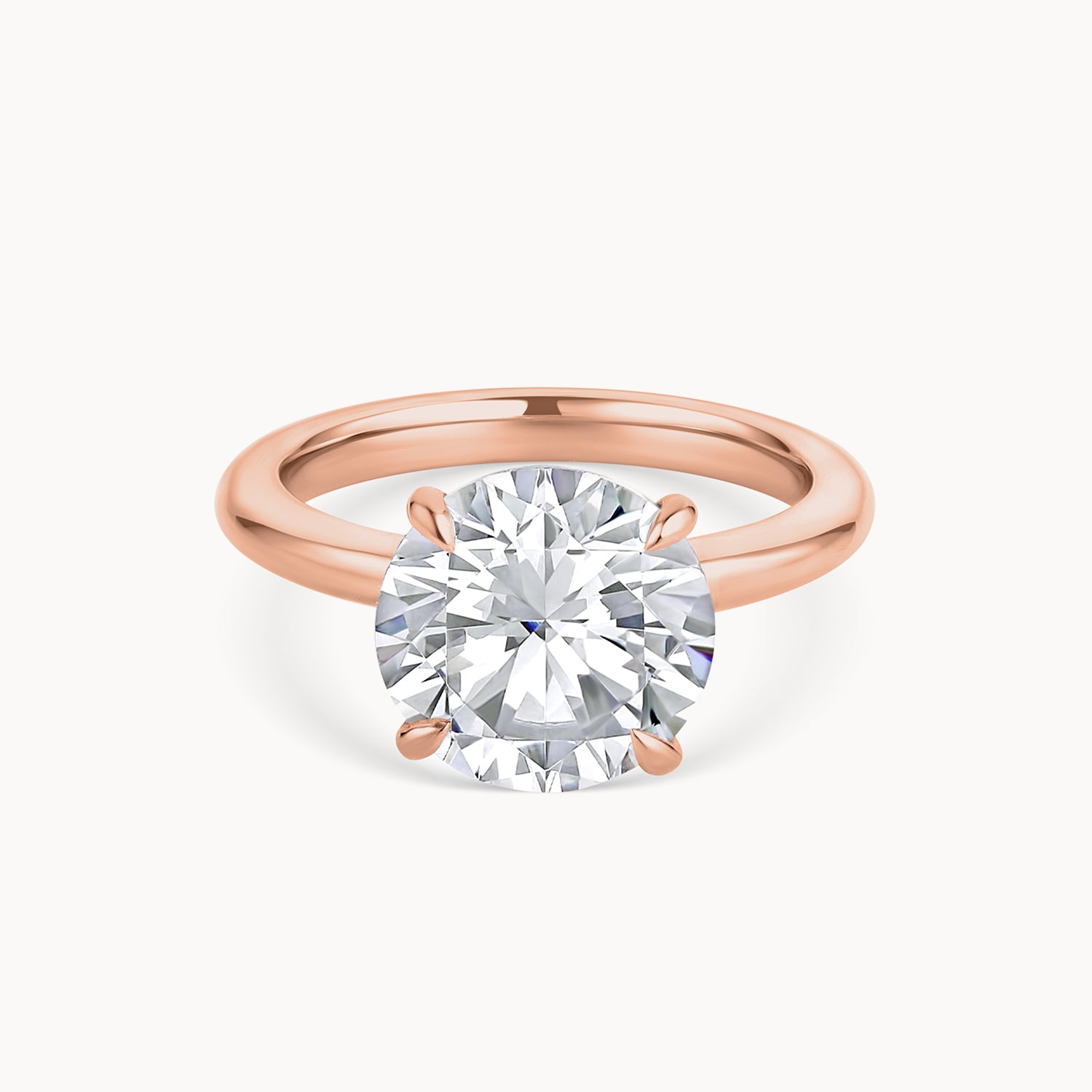 Curved Gallery Solitaire Engagement Ring