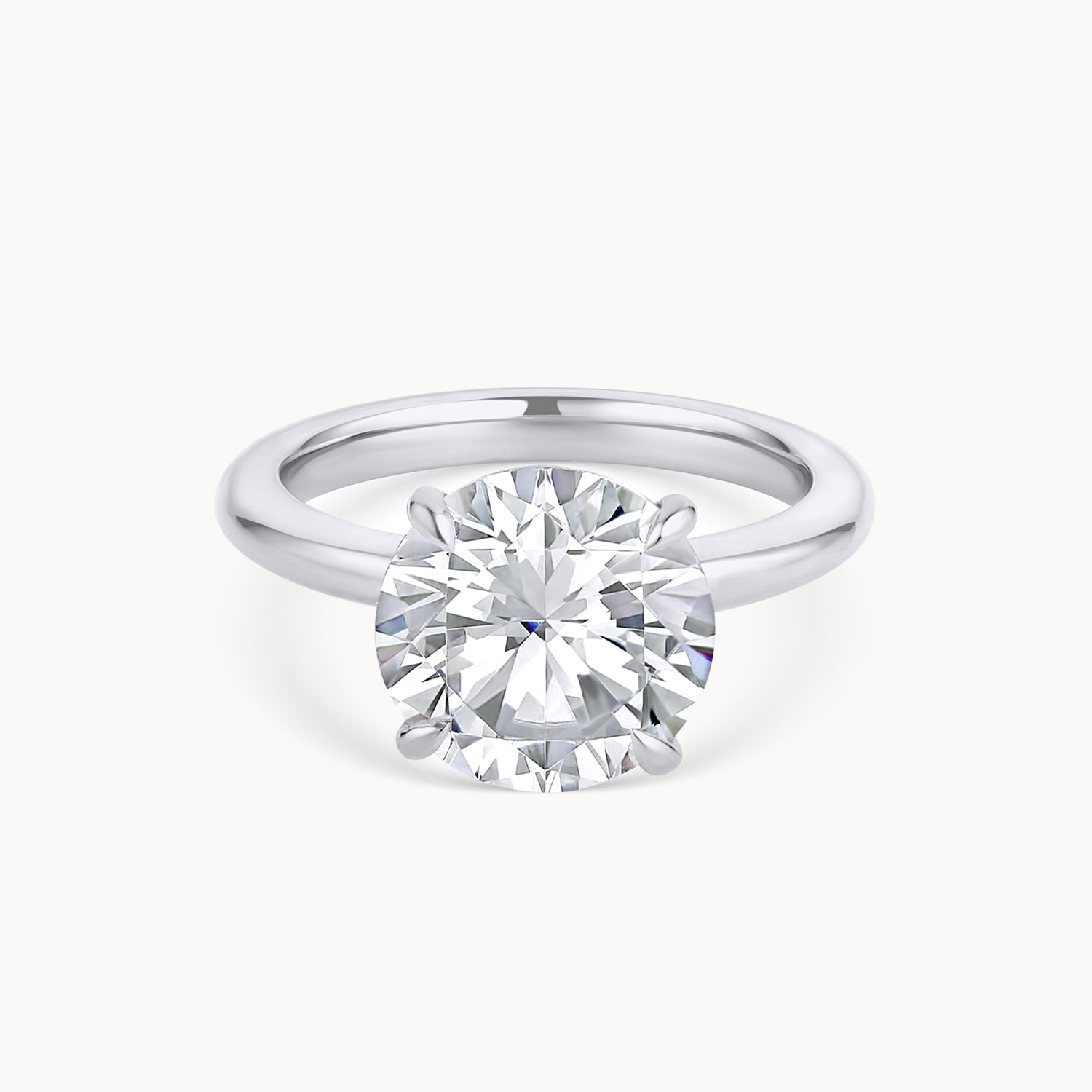 Curved Gallery Solitaire Engagement Ring