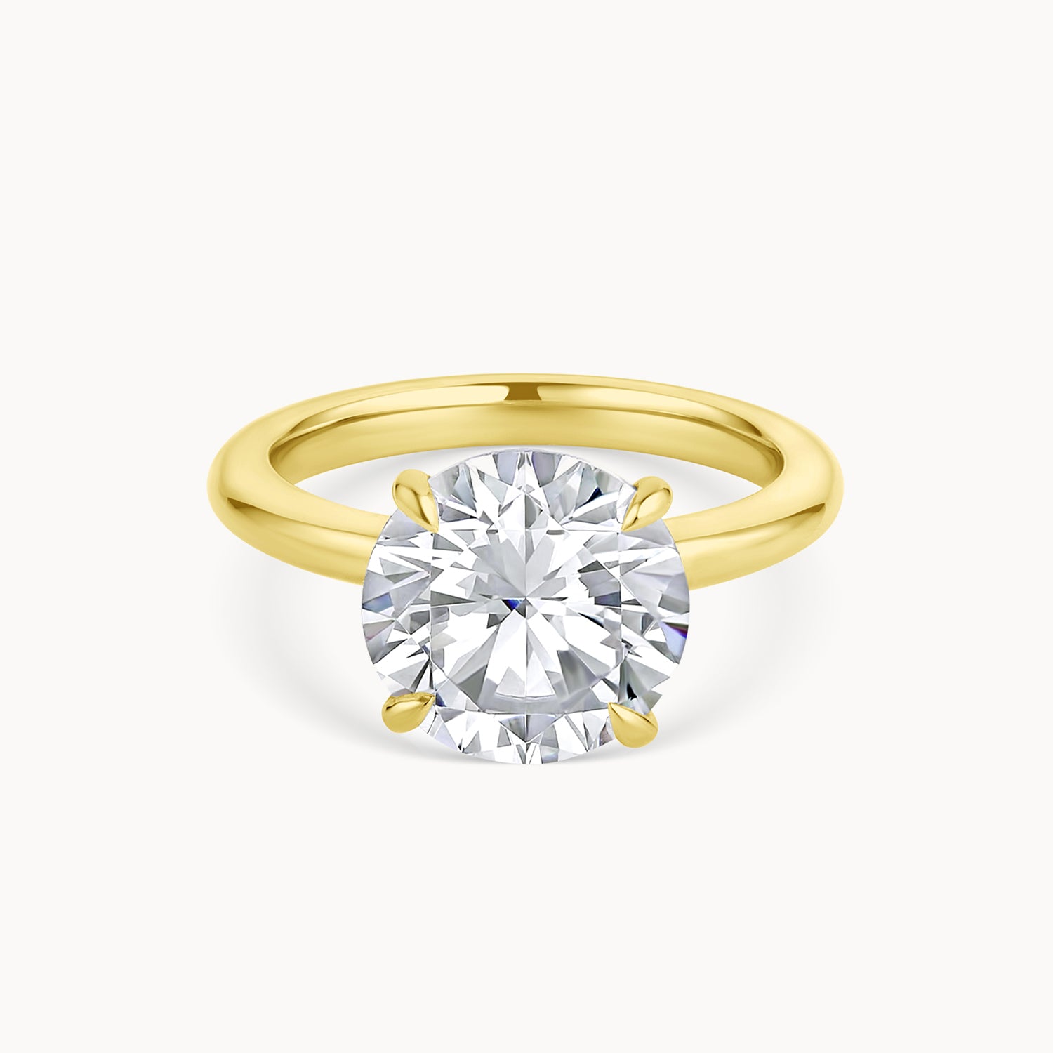 Curved Gallery Solitaire Engagement Ring