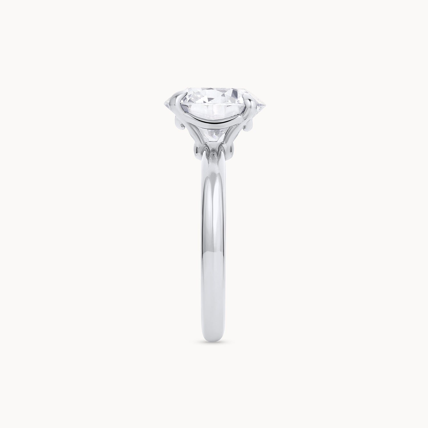 Curved Gallery Solitaire Engagement Ring