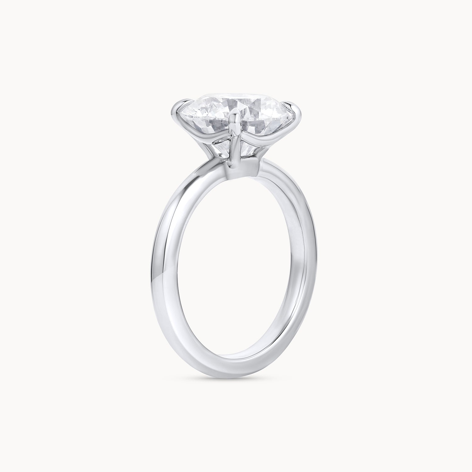 Curved Gallery Solitaire Engagement Ring