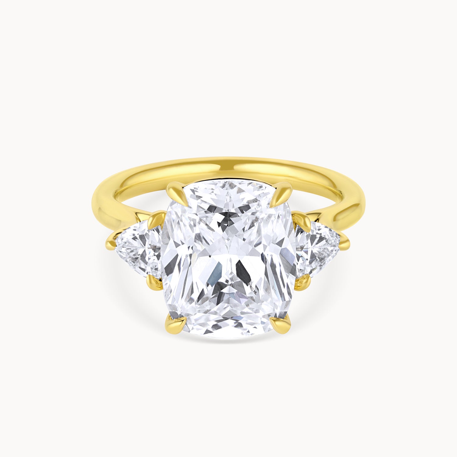 Trillion Three Stone Diamond Engagement Ring