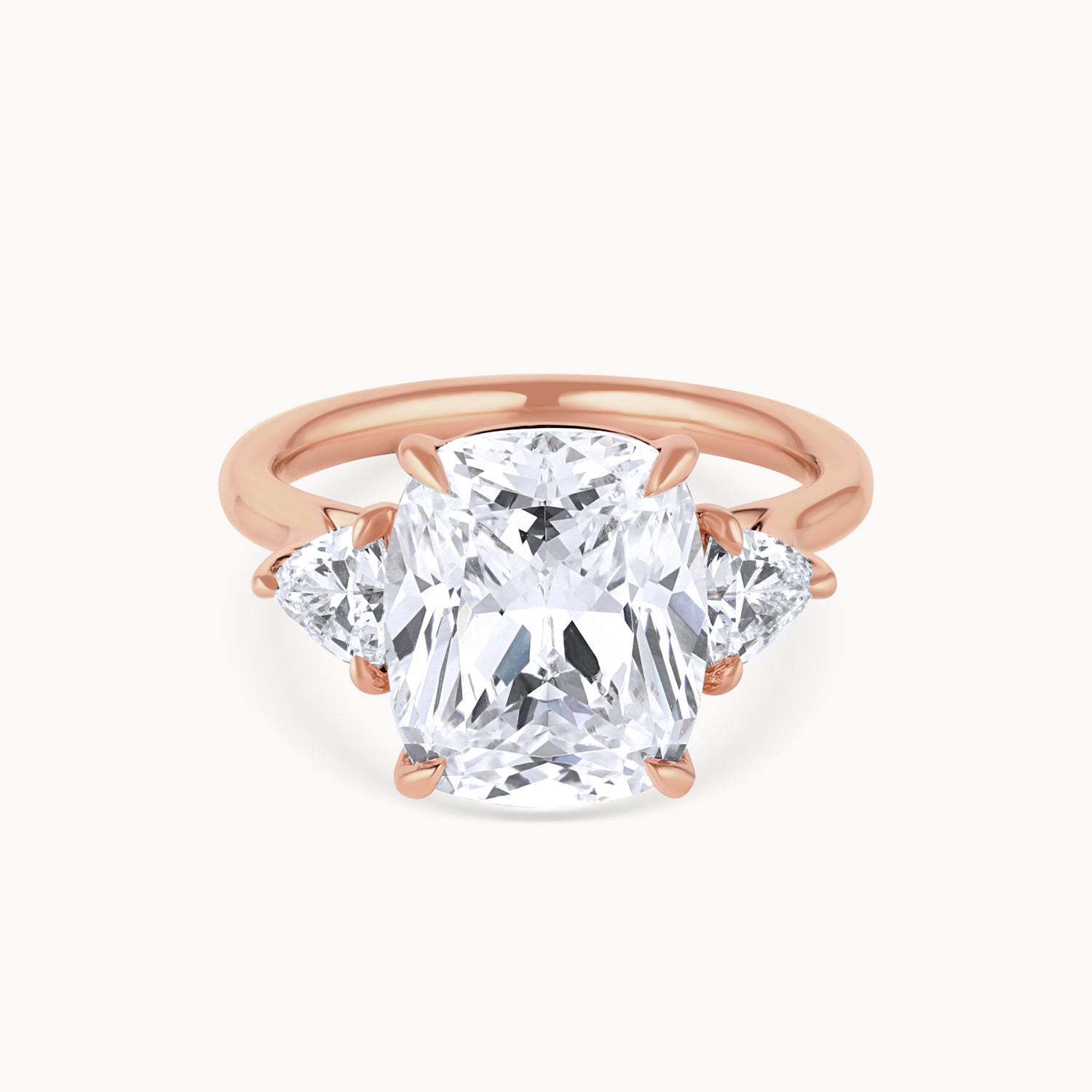 Trillion Three Stone Diamond Engagement Ring