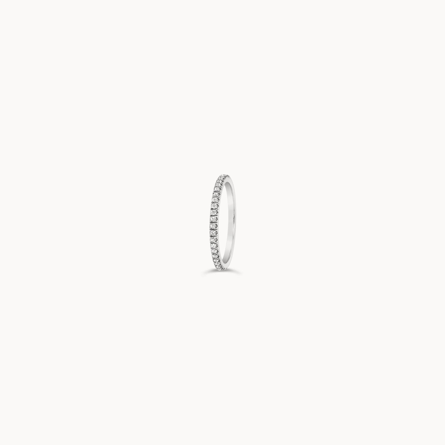 U Pavé Halfway Diamond Band