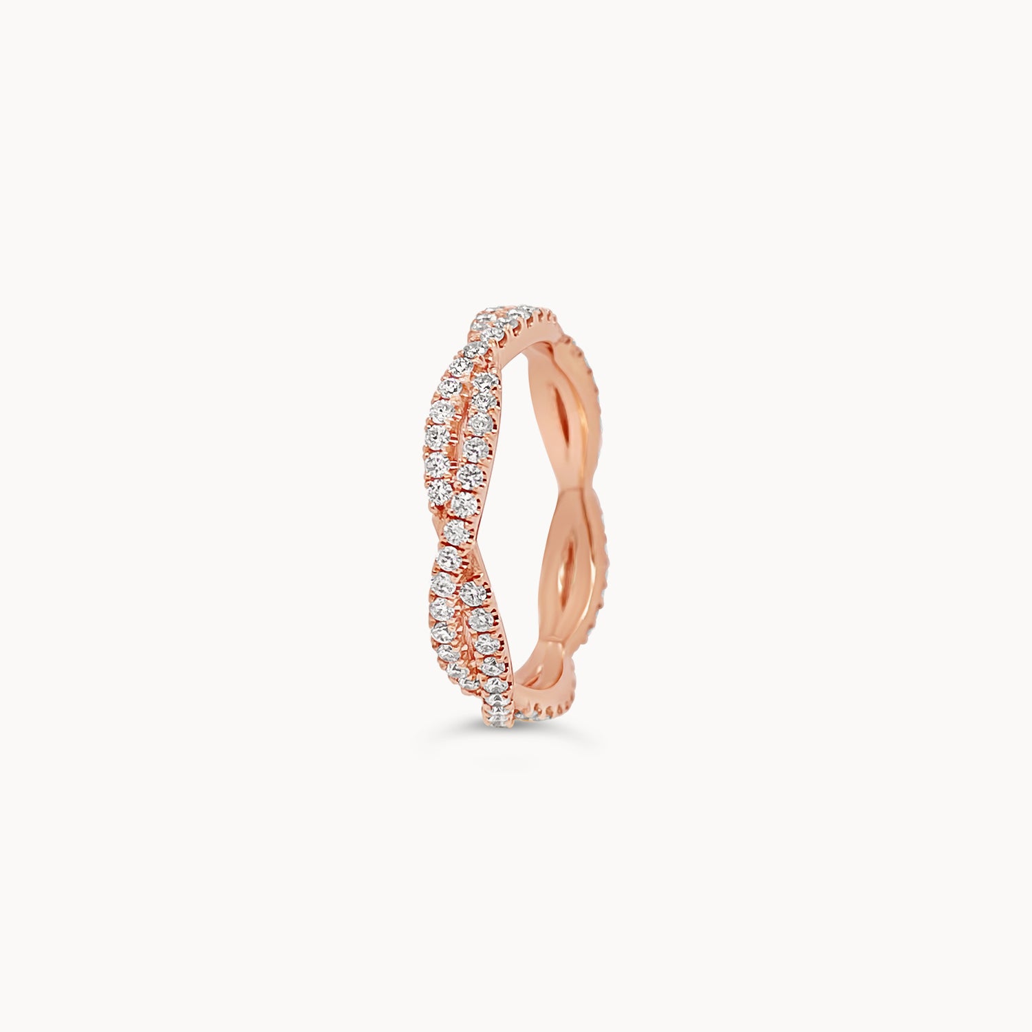 Diamond Twist Eternity Band